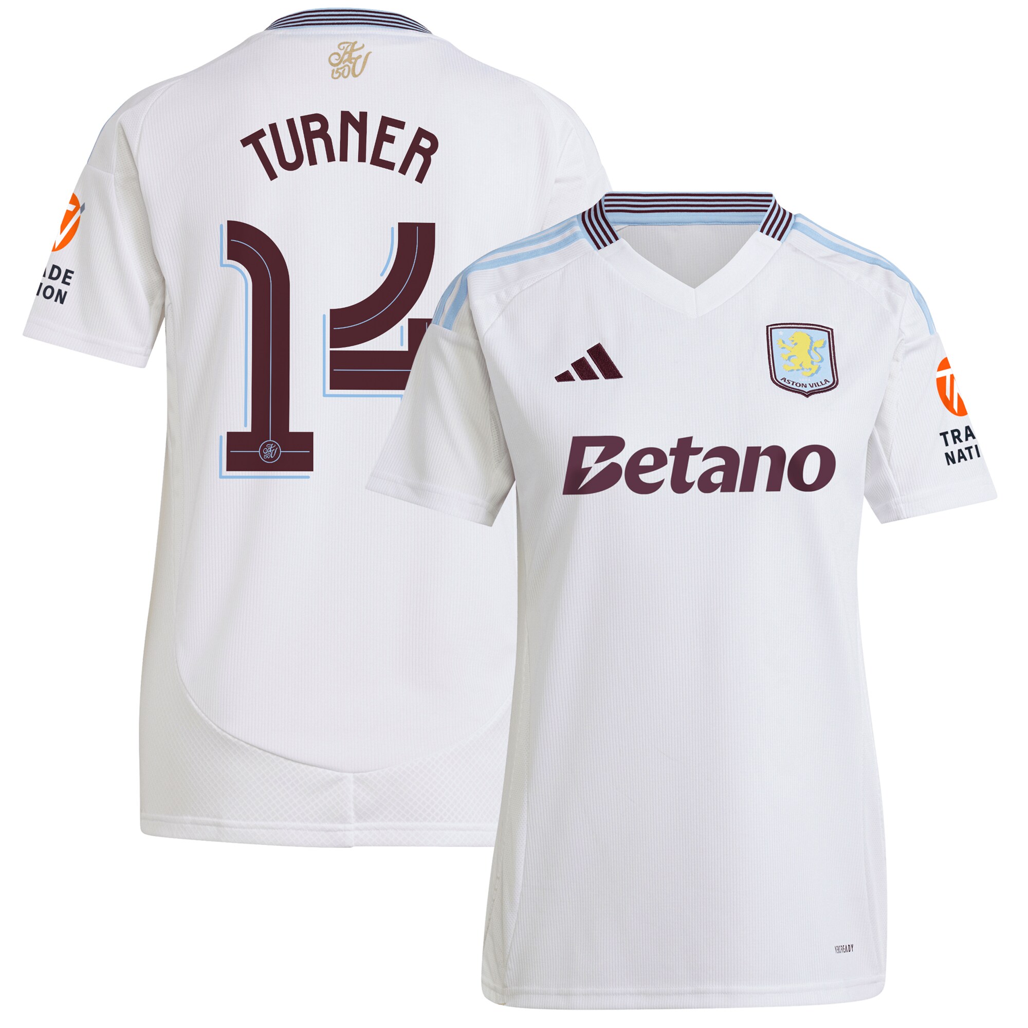 aston villa adidas away shirt 2024-25 – womens with turner 14 cup printing Collection | AVFC Fan Shop Official Jerseys and Shirts
