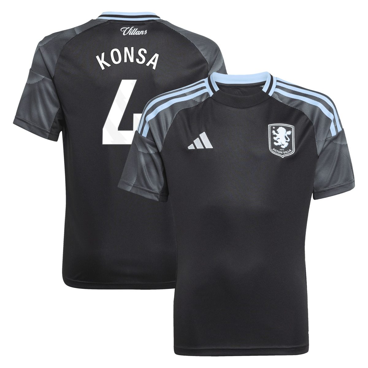 aston villa adidas away shirt 2025-26 – kids with konsa 4 printing Collection | AVFC Fan Shop Official Jerseys and Shirts