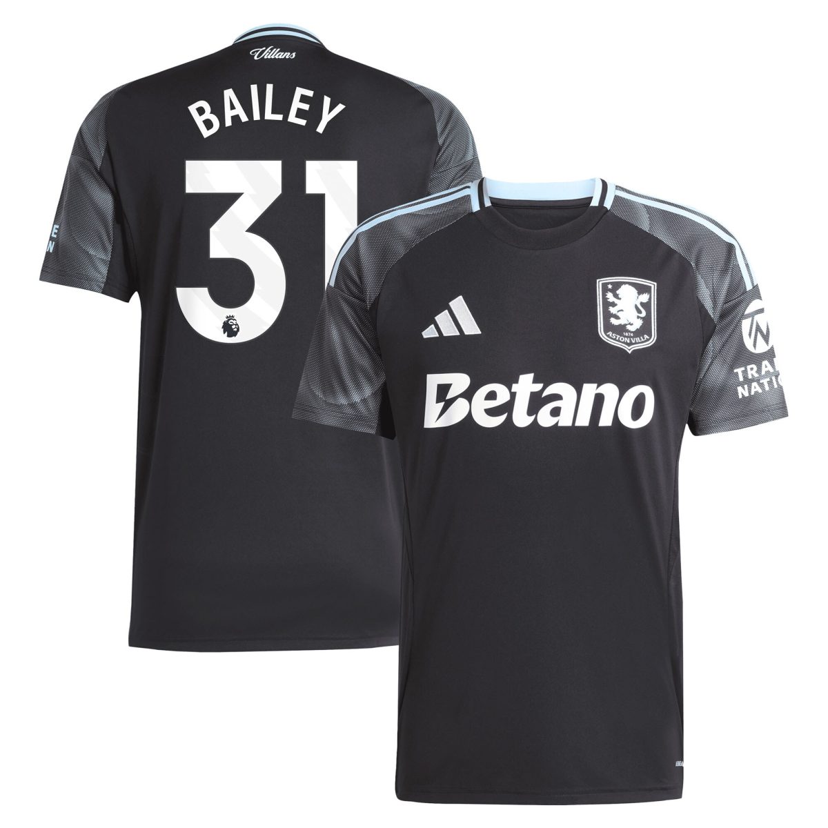 aston villa adidas away shirt 2025-26 with bailey 31 printing Collection | AVFC Fan Shop Official Jerseys and Shirts