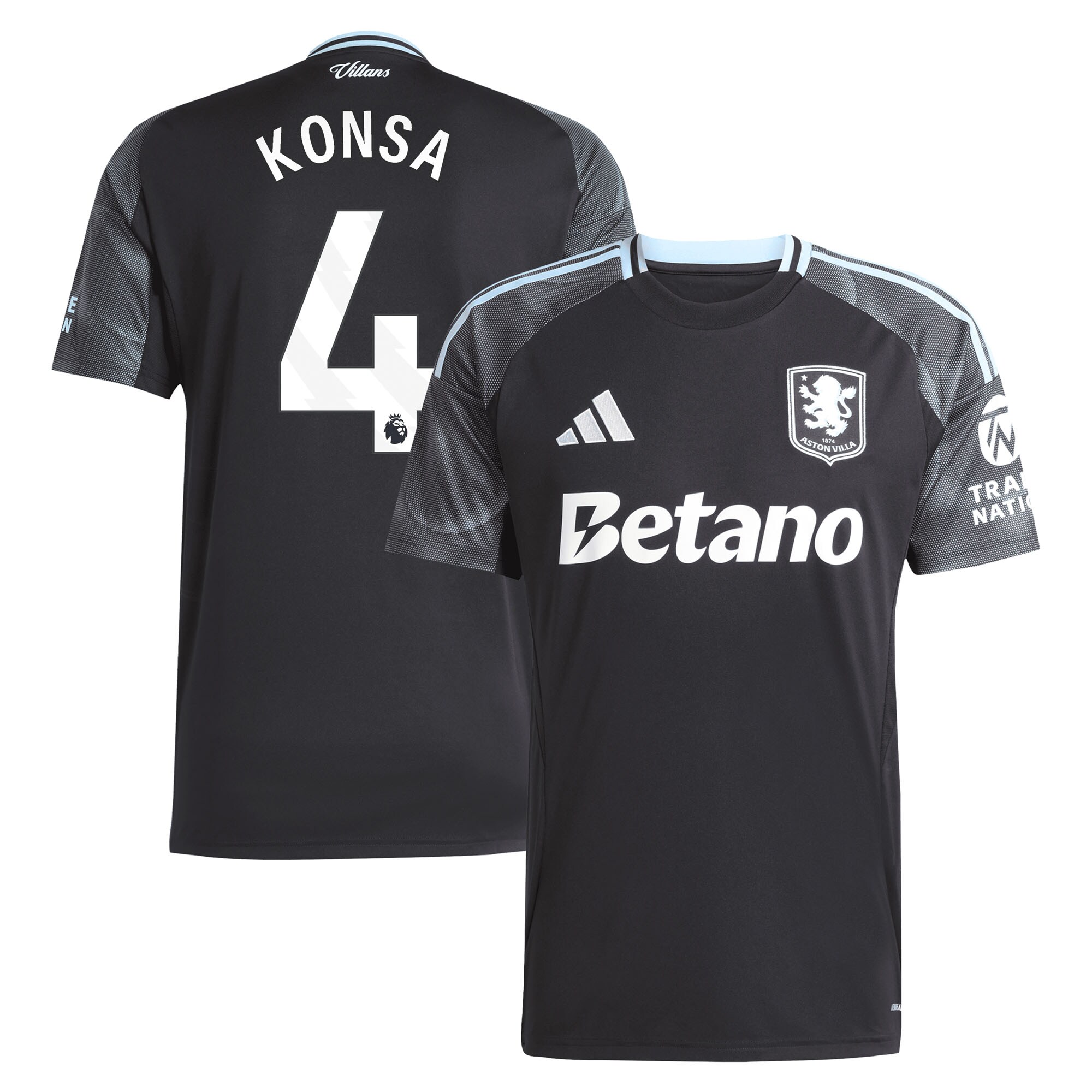 aston villa adidas away shirt 2025-26 with konsa 4 printing Collection | AVFC Fan Shop Official Jerseys and Shirts