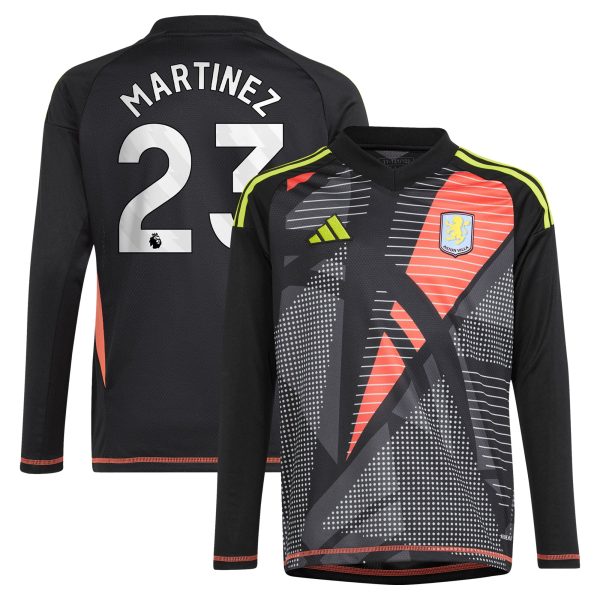 aston villa adidas goalkeeper shirt 2024-25 – long sleeve – kids with martinez 23 printing – 202029325 Collection | AVFC Fan Shop Official Jerseys and Shirts