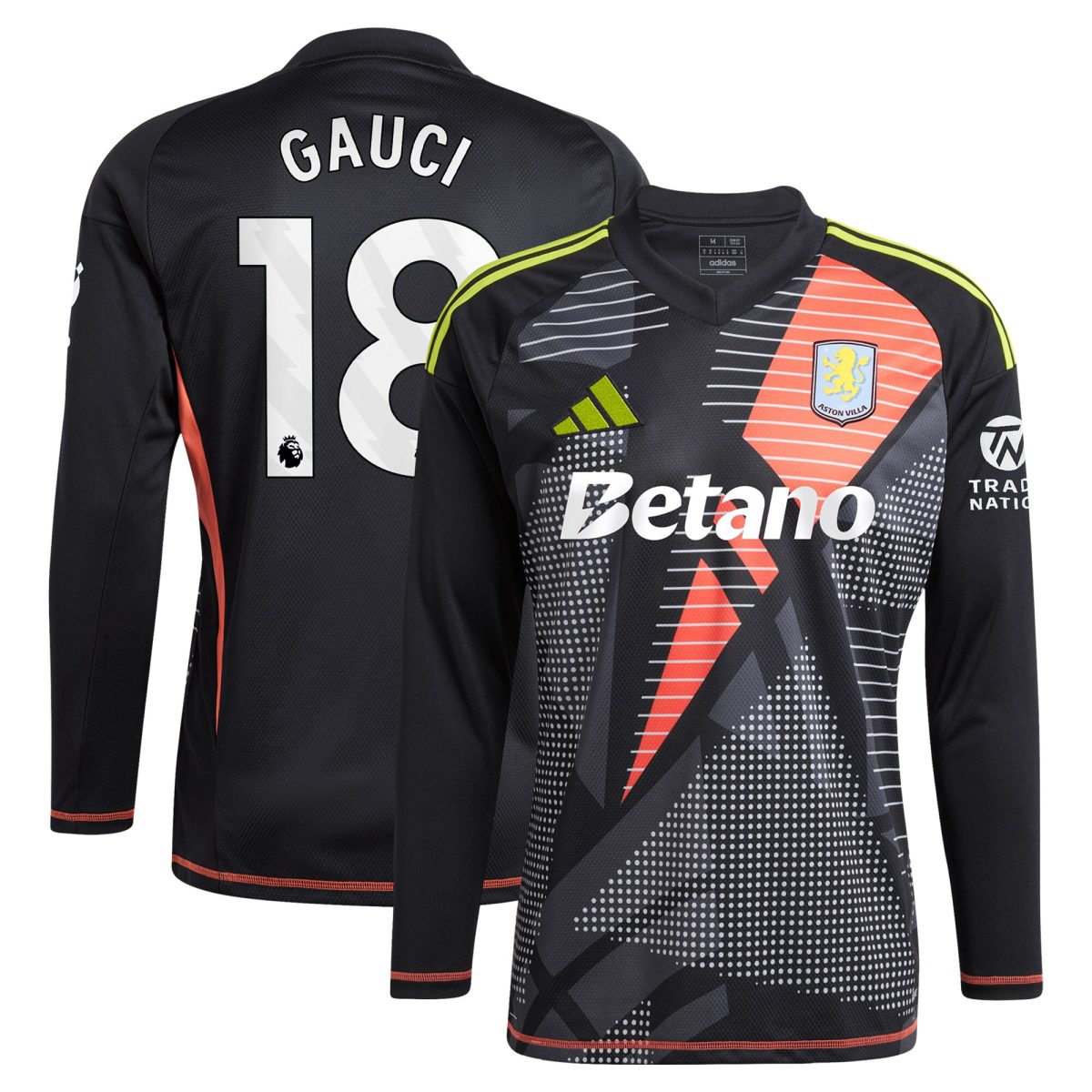 aston villa adidas goalkeeper shirt 2024-25 – long sleeve with gauci 18 printing – 202028940 Collection | AVFC Fan Shop Official Jerseys and Shirts