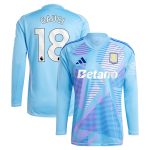 aston villa adidas goalkeeper shirt 2024-25 – long sleeve with gauci 18 printing – 202030982 Collection | AVFC Fan Shop Official Jerseys and Shirts