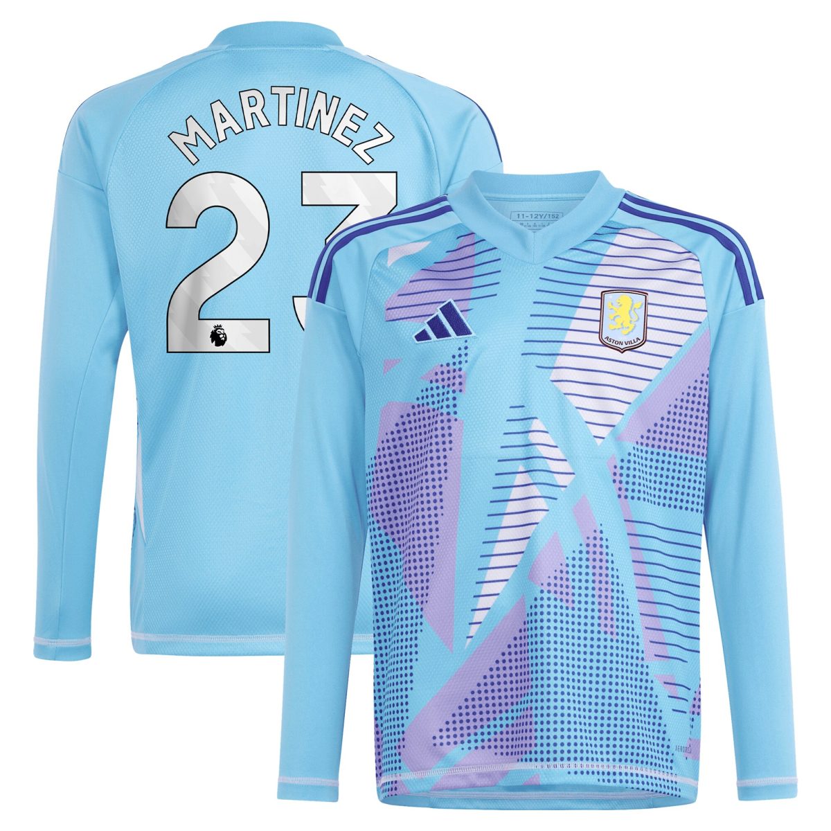 aston villa adidas goalkeeper shirt 2024-25 – long sleeve with martinez 23 printing – 202030980 Collection | AVFC Fan Shop Official Jerseys and Shirts