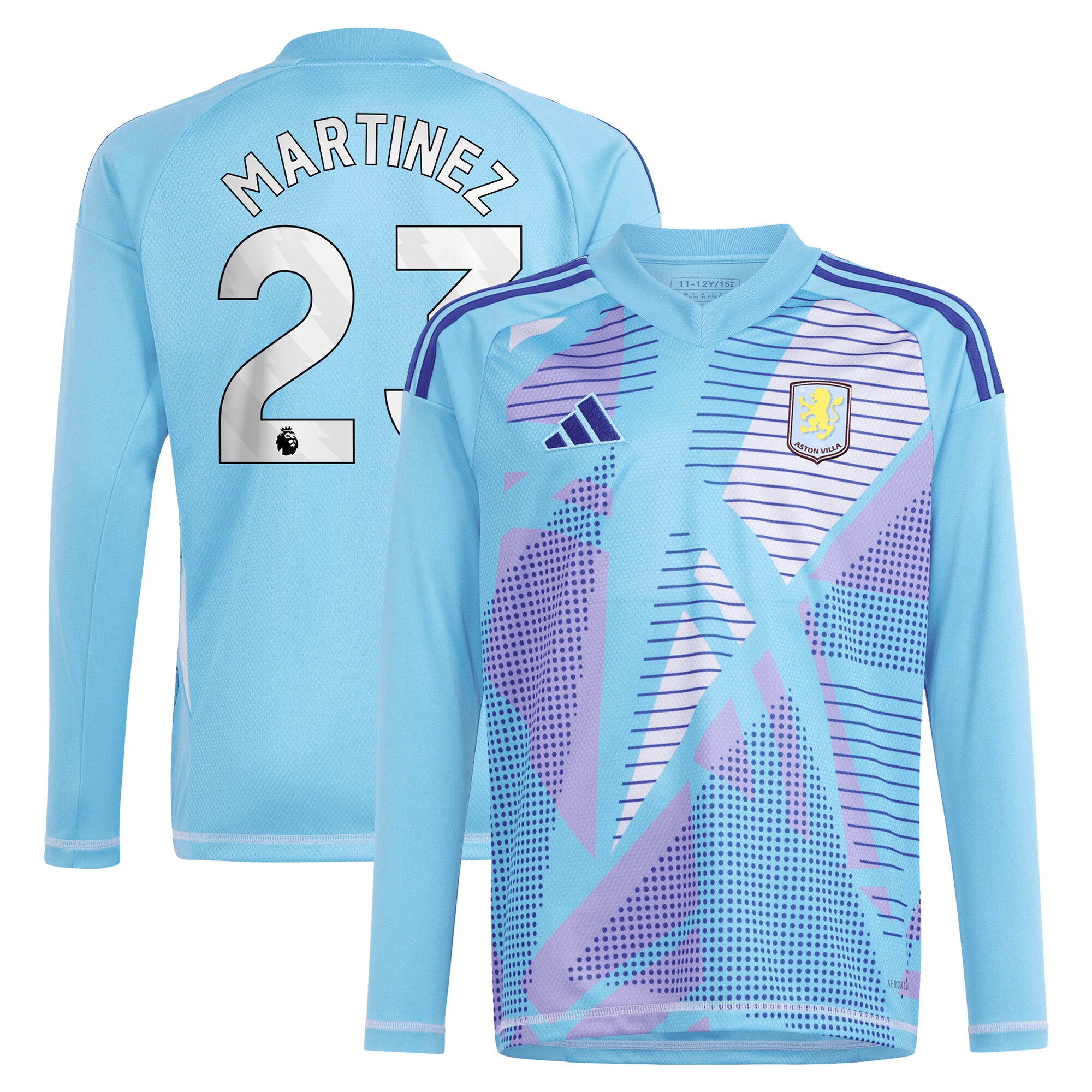 aston villa adidas goalkeeper shirt 2024-25 – long sleeve with martinez 23 printing – 202030980 Collection | AVFC Fan Shop Official Jerseys and Shirts