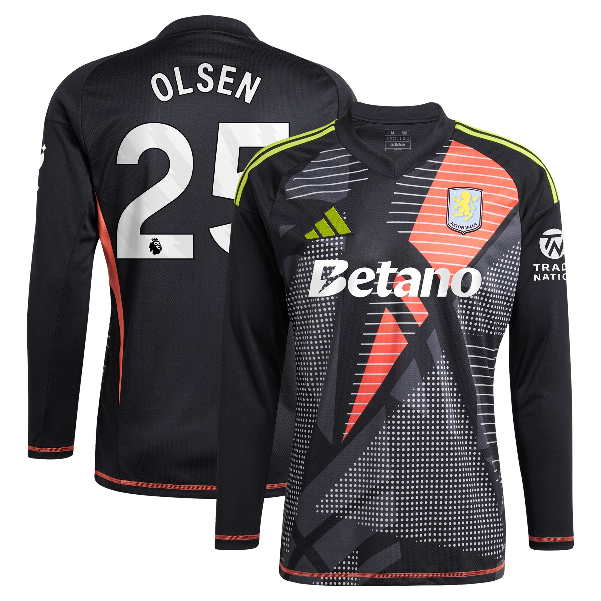 aston villa adidas goalkeeper shirt 2024-25 – long sleeve with olsen 25 printing – 202028939 Collection | AVFC Fan Shop Official Jerseys and Shirts