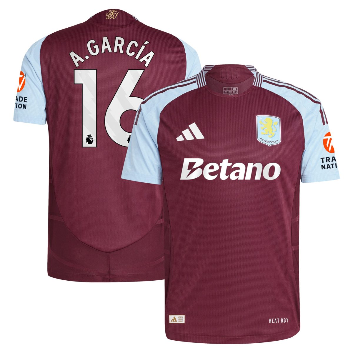 aston villa adidas home authentic shirt 2024-25 with a.garcía 16 printing Collection | AVFC Fan Shop Official Jerseys and Shirts