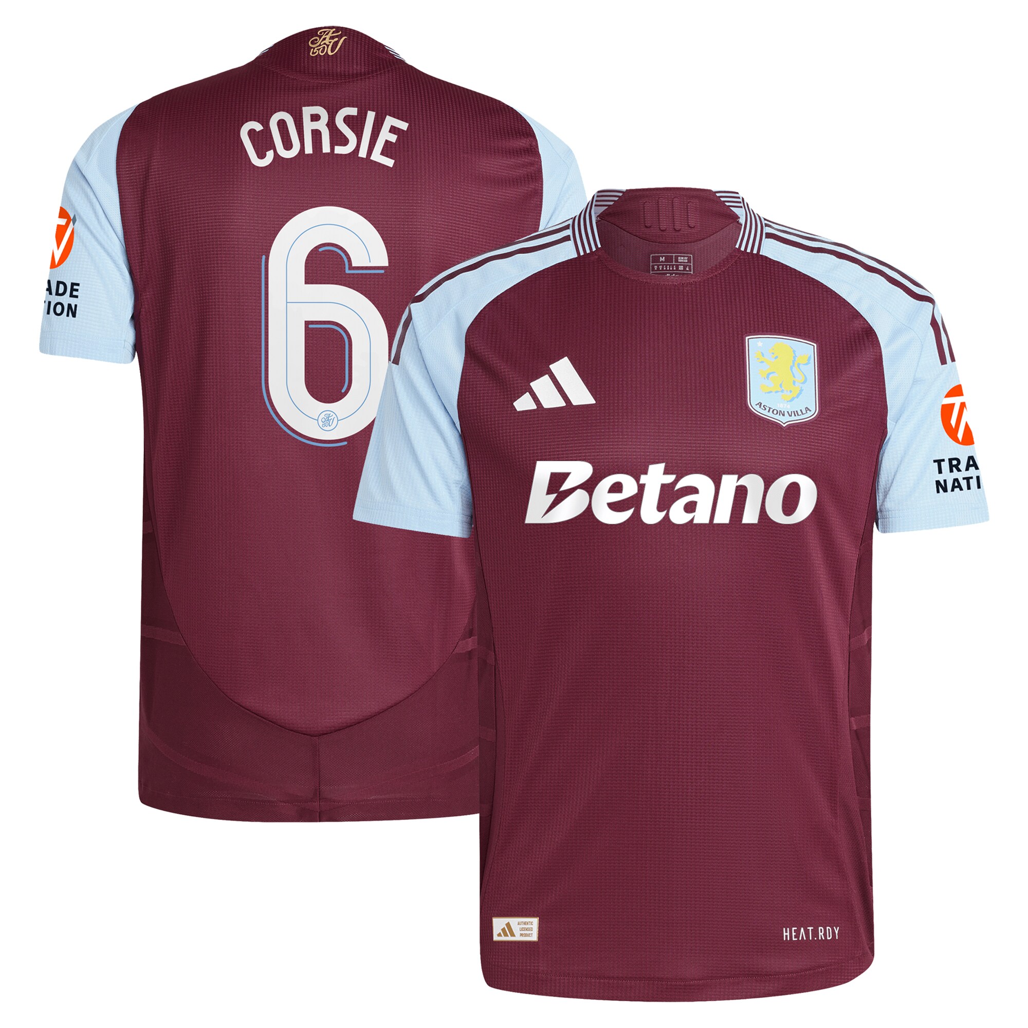 aston villa adidas home authentic shirt 2024-25 with corsie 6 cup printing Collection | AVFC Fan Shop Official Jerseys and Shirts