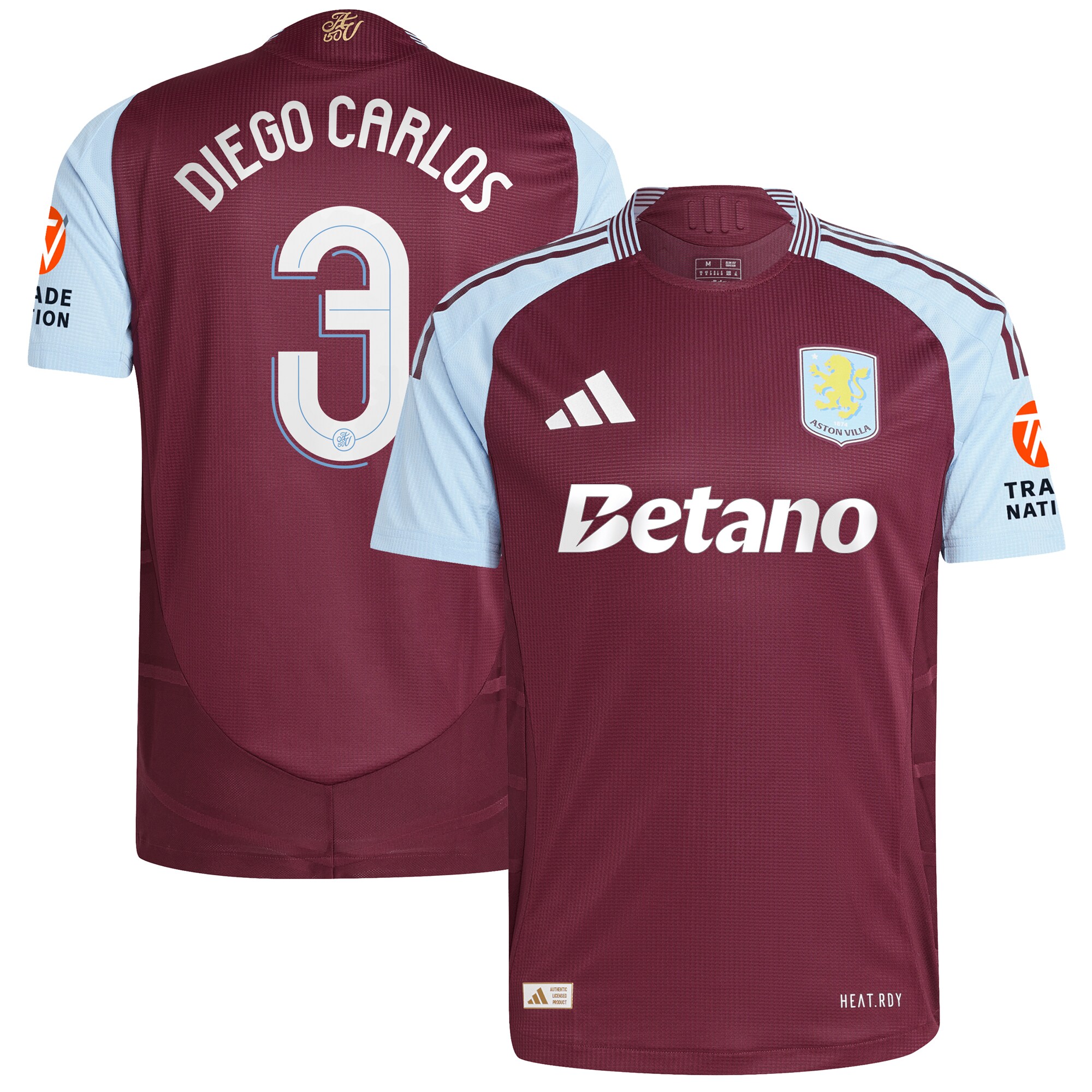 aston villa adidas home authentic shirt 2024-25 with diego carlos 3 cup printing Collection | AVFC Fan Shop Official Jerseys and Shirts