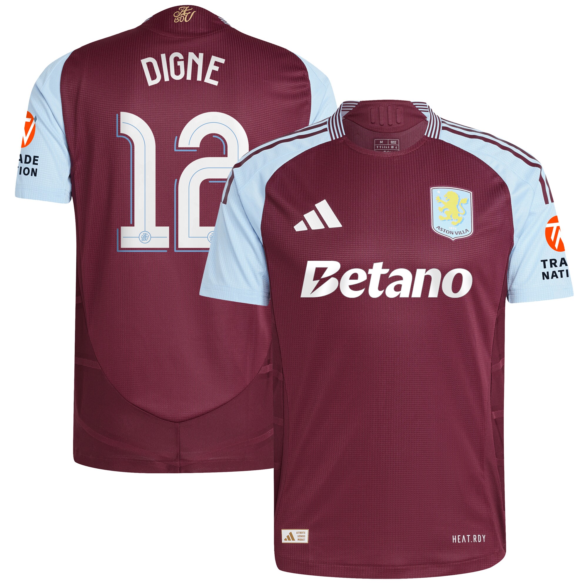 aston villa adidas home authentic shirt 2024-25 with digne 12 cup printing Collection | AVFC Fan Shop Official Jerseys and Shirts