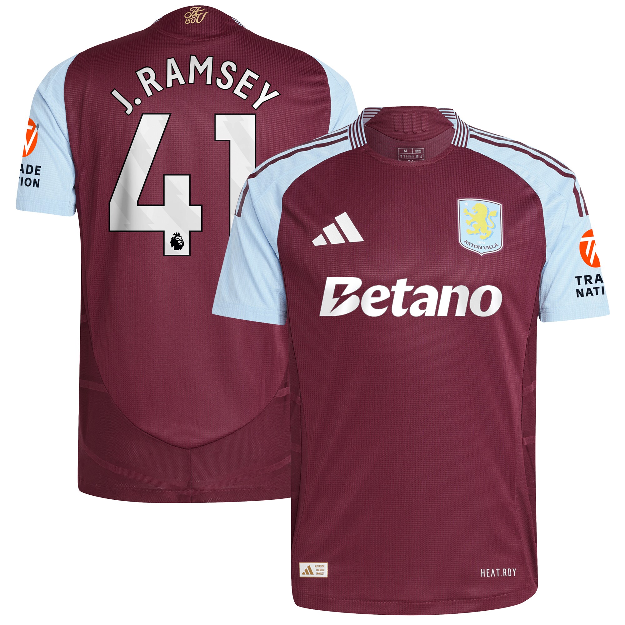 aston villa adidas home authentic shirt 2024-25 with j. ramsey 41 printing Collection | AVFC Fan Shop Official Jerseys and Shirts