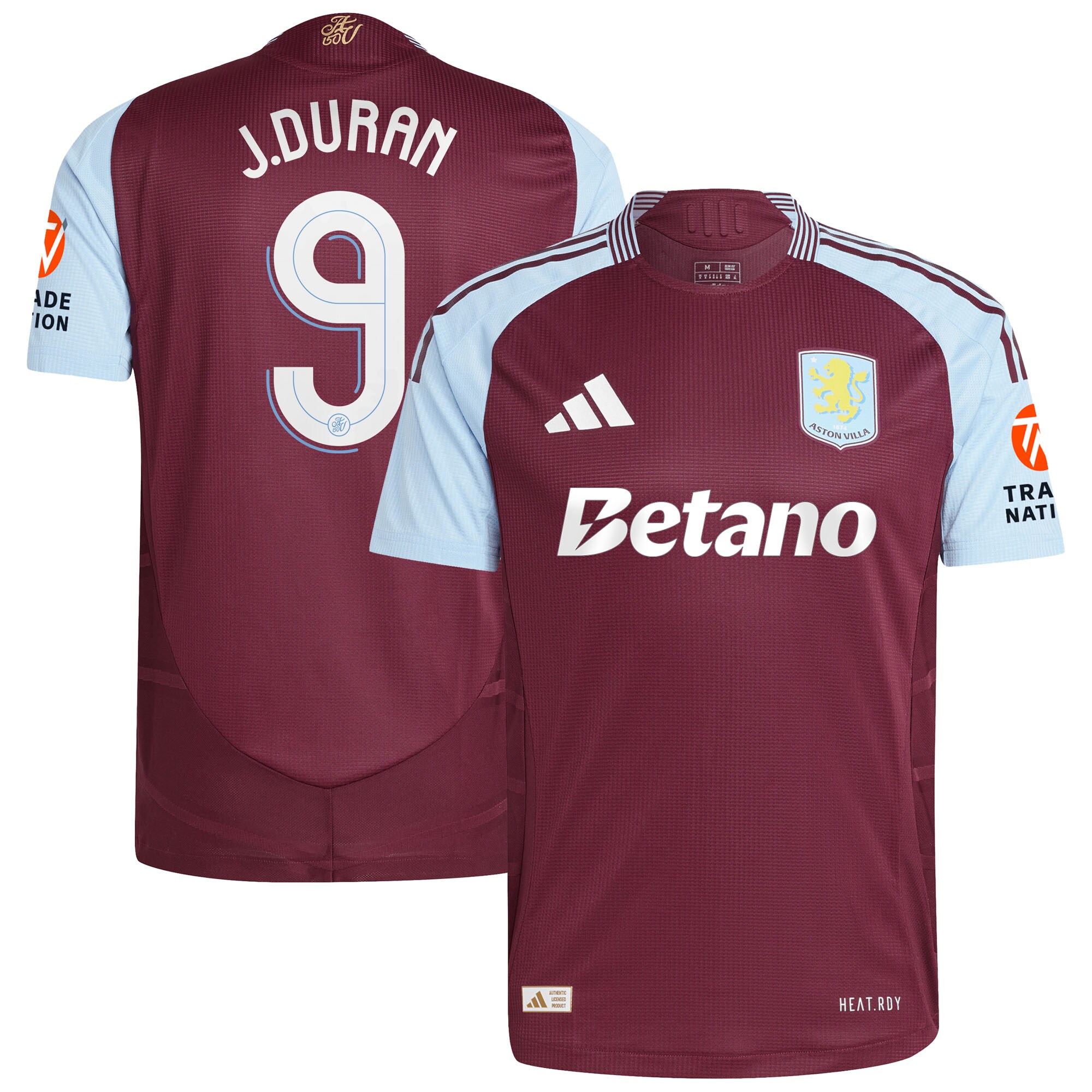aston villa adidas home authentic shirt 2024-25 with j.duran 9 cup printing Collection | AVFC Fan Shop Official Jerseys and Shirts