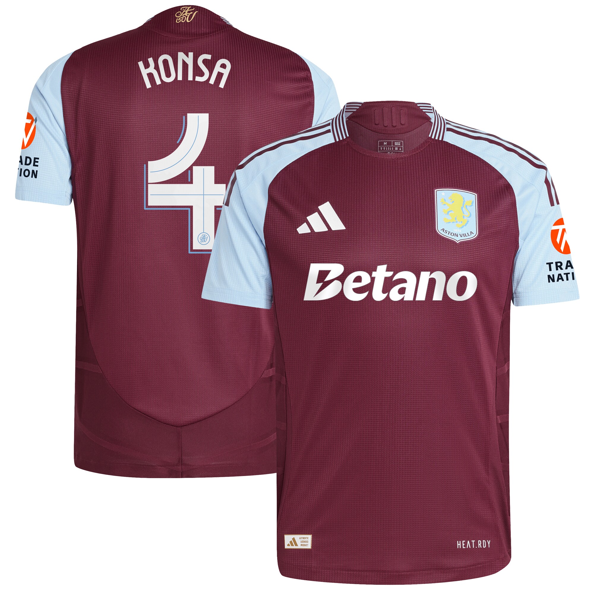 aston villa adidas home authentic shirt 2024-25 with konsa 4 cup printing Collection | AVFC Fan Shop Official Jerseys and Shirts