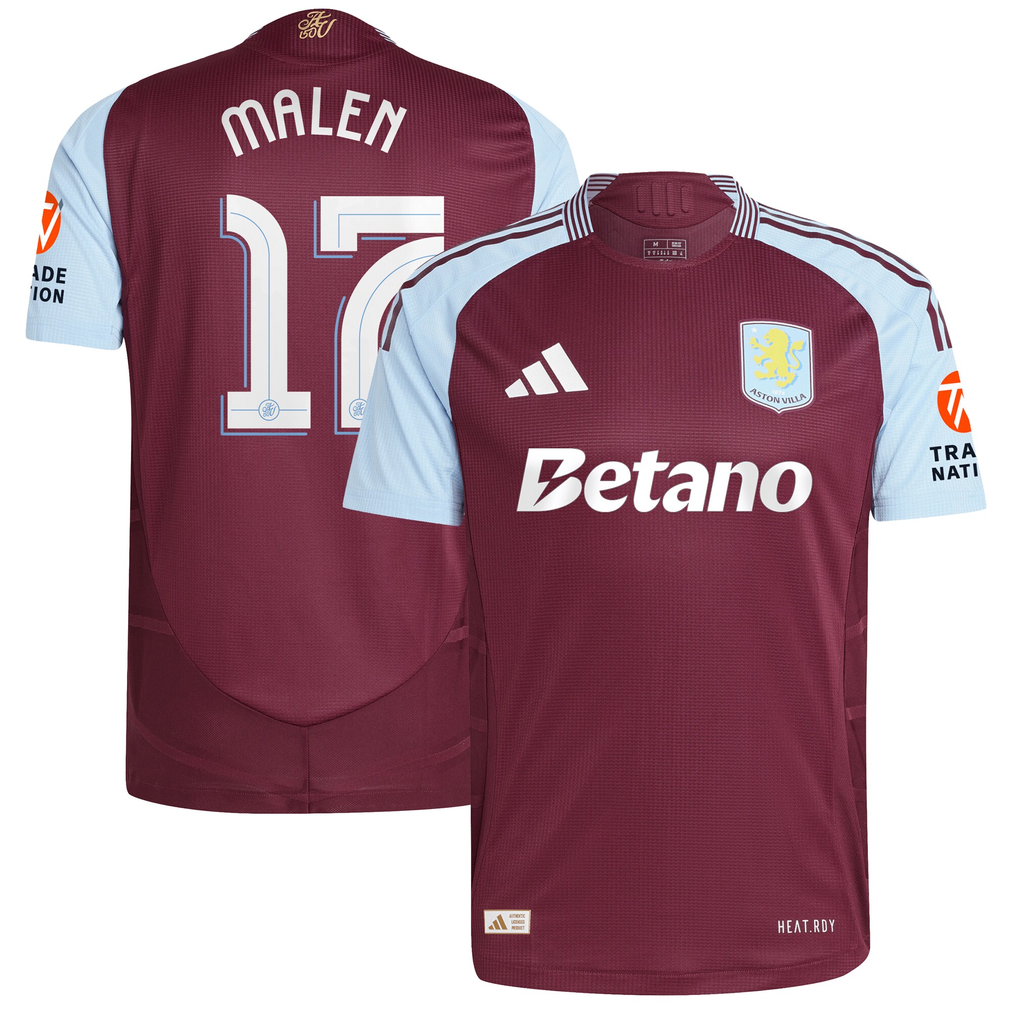 aston villa adidas home authentic shirt 2024-25 with malen 17 cup printing Collection | AVFC Fan Shop Official Jerseys and Shirts