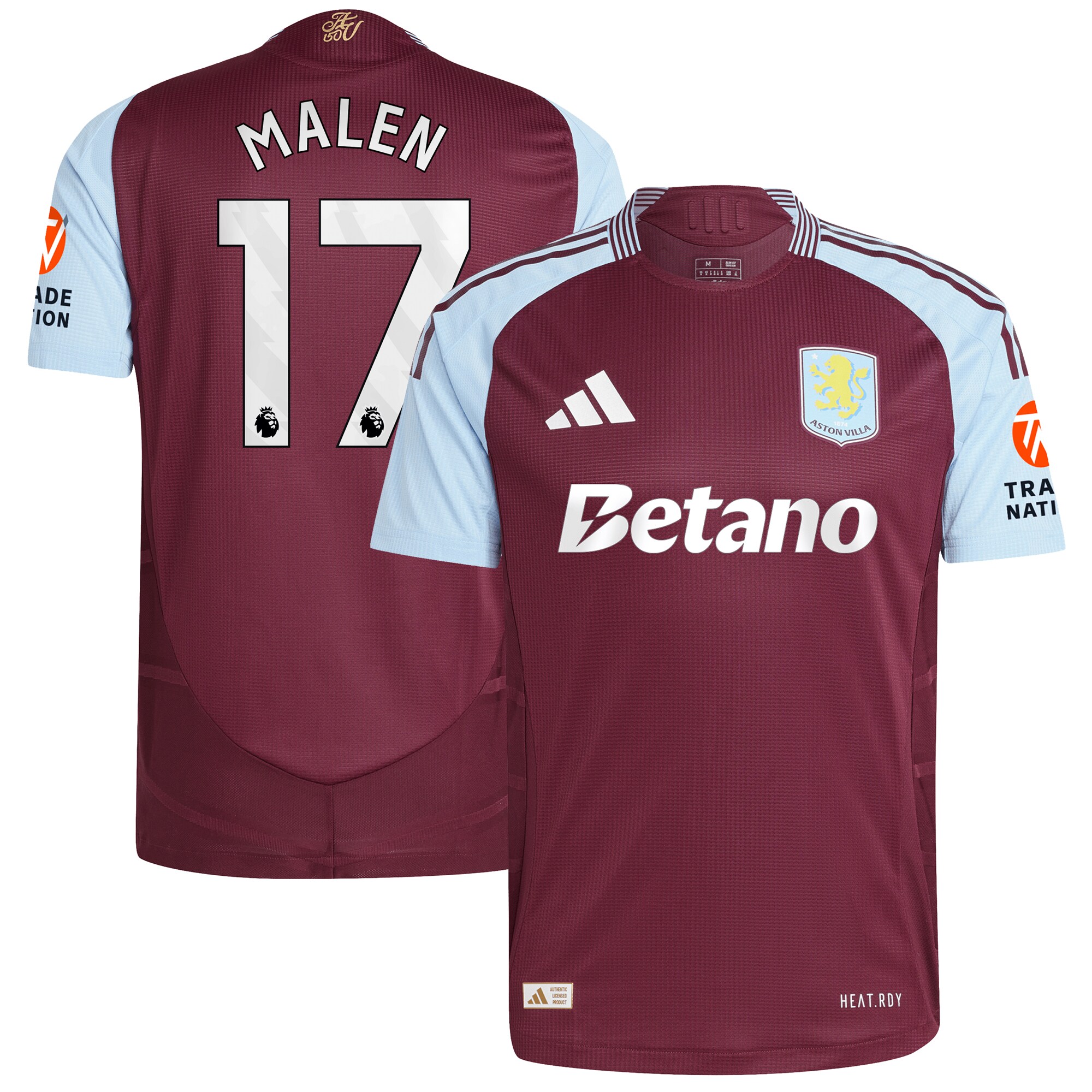 aston villa adidas home authentic shirt 2024-25 with malen 17 printing Collection | AVFC Fan Shop Official Jerseys and Shirts