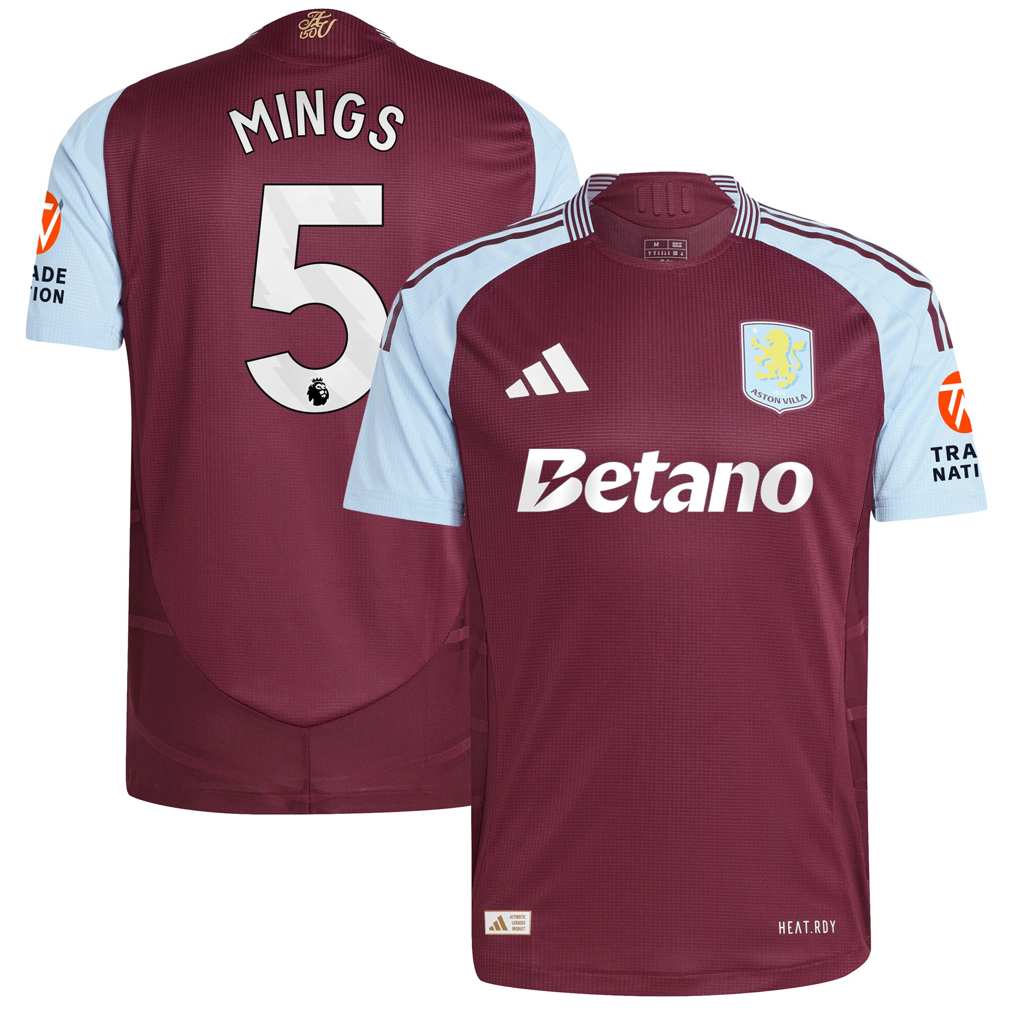 aston villa adidas home authentic shirt 2024-25 with mings 5 printing Collection | AVFC Fan Shop Official Jerseys and Shirts