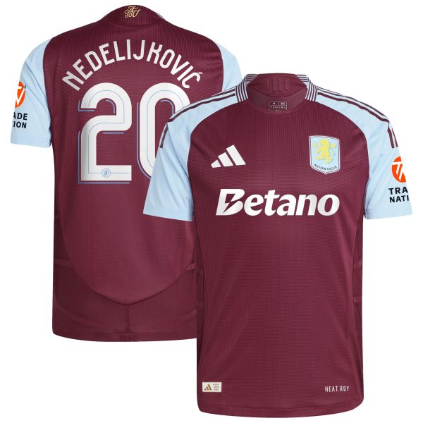 aston villa adidas home authentic shirt 2024-25 with nedeljković 20 cup printing Collection | AVFC Fan Shop Official Jerseys and Shirts