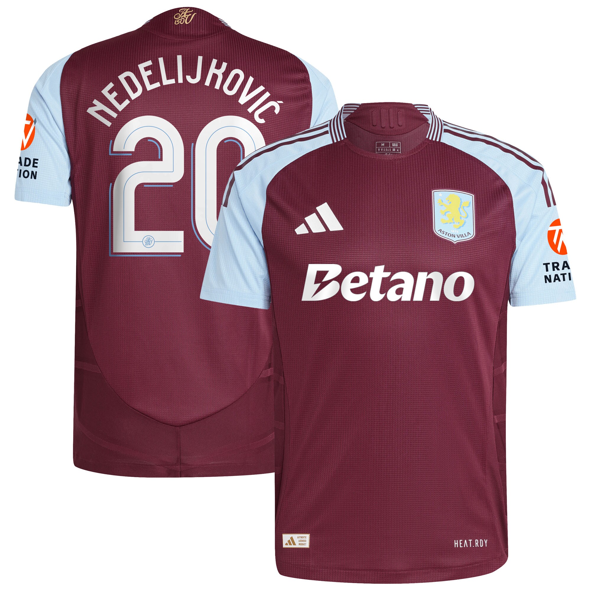 aston villa adidas home authentic shirt 2024-25 with nedeljković 20 cup printing Collection | AVFC Fan Shop Official Jerseys and Shirts