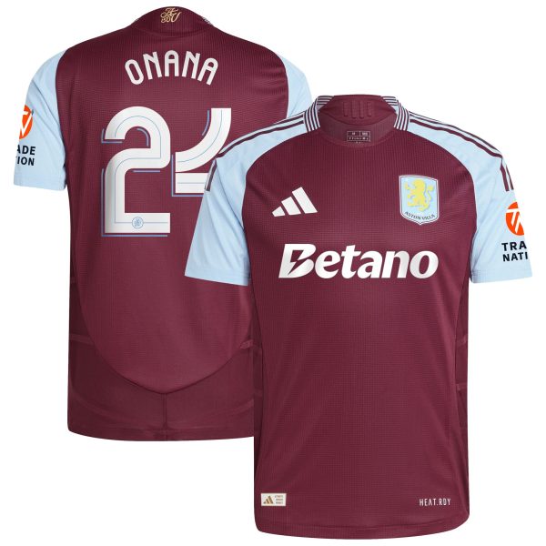 aston villa adidas home authentic shirt 2024-25 with onana 24 cup printing Collection | AVFC Fan Shop Official Jerseys and Shirts