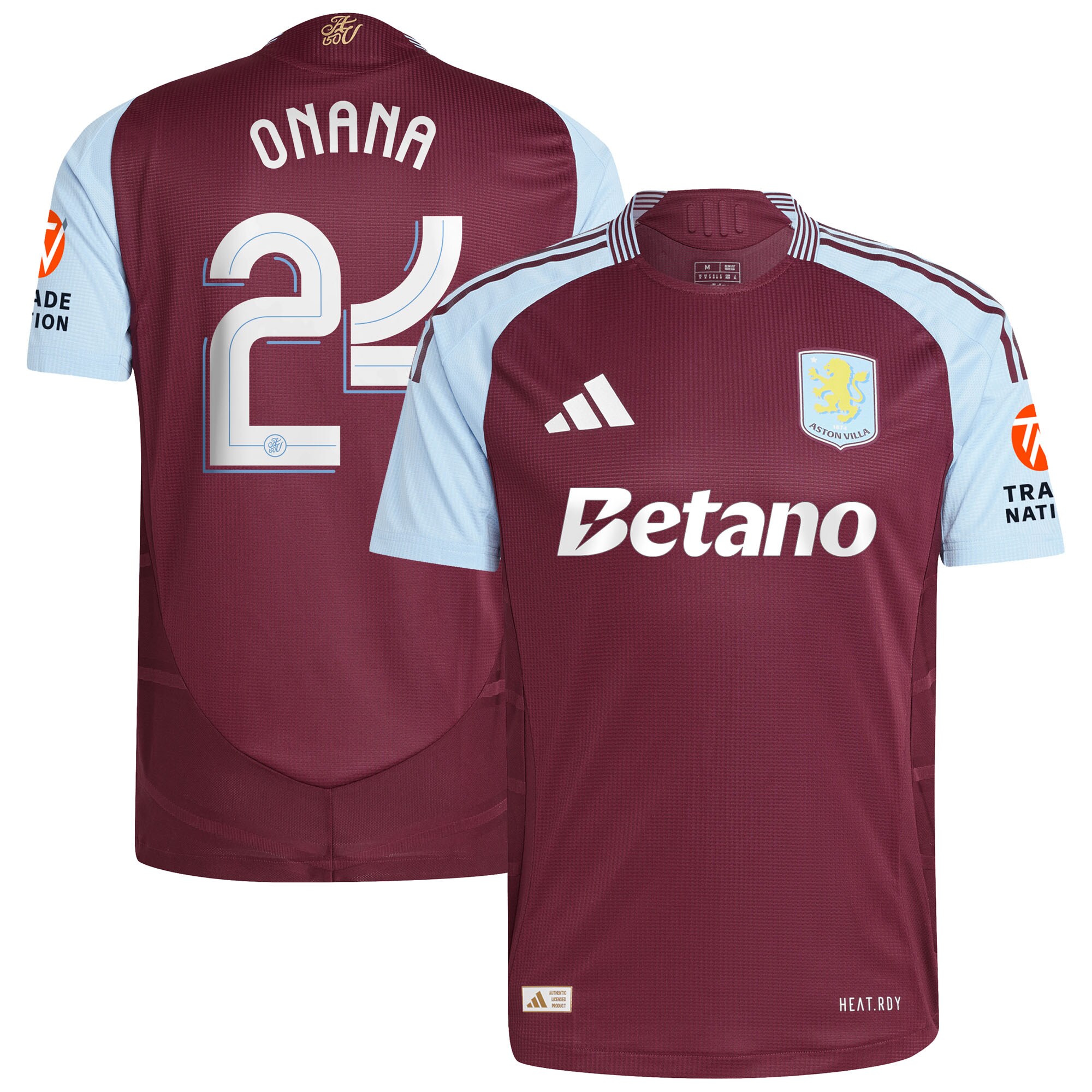 aston villa adidas home authentic shirt 2024-25 with onana 24 cup printing Collection | AVFC Fan Shop Official Jerseys and Shirts