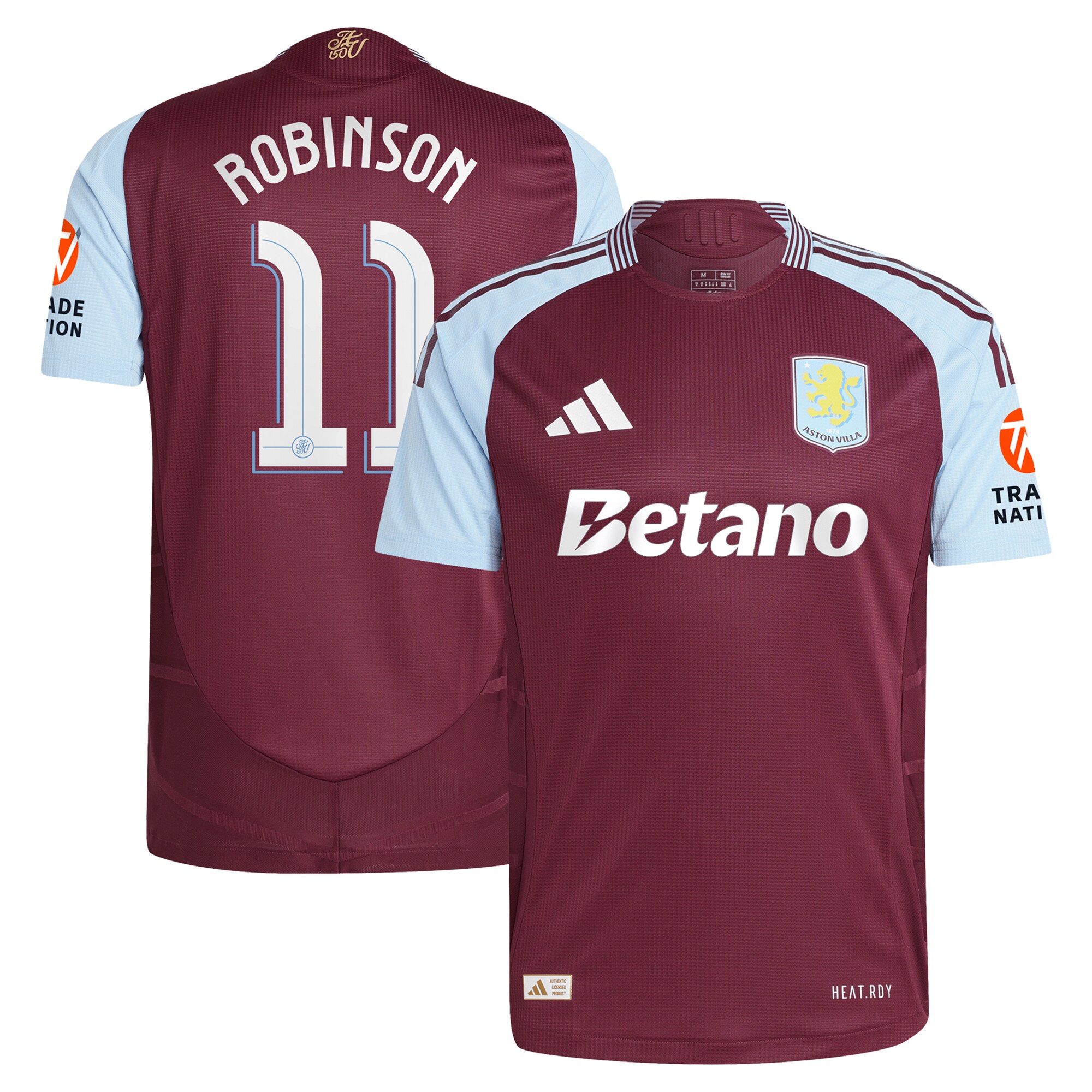 aston villa adidas home authentic shirt 2024-25 with robinson 11 cup printing Collection | AVFC Fan Shop Official Jerseys and Shirts