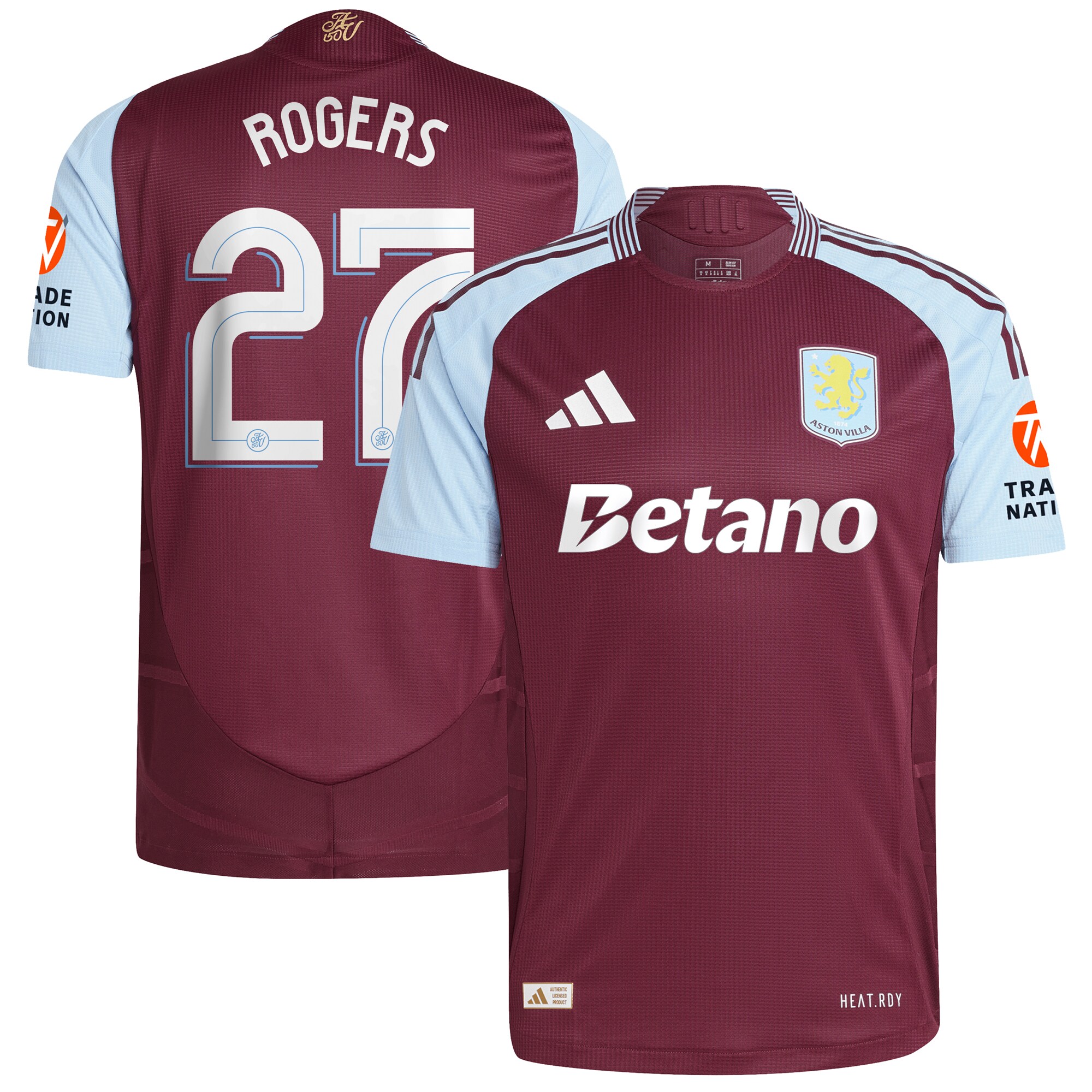 aston villa adidas home authentic shirt 2024-25 with rogers 27 cup printing Collection | AVFC Fan Shop Official Jerseys and Shirts