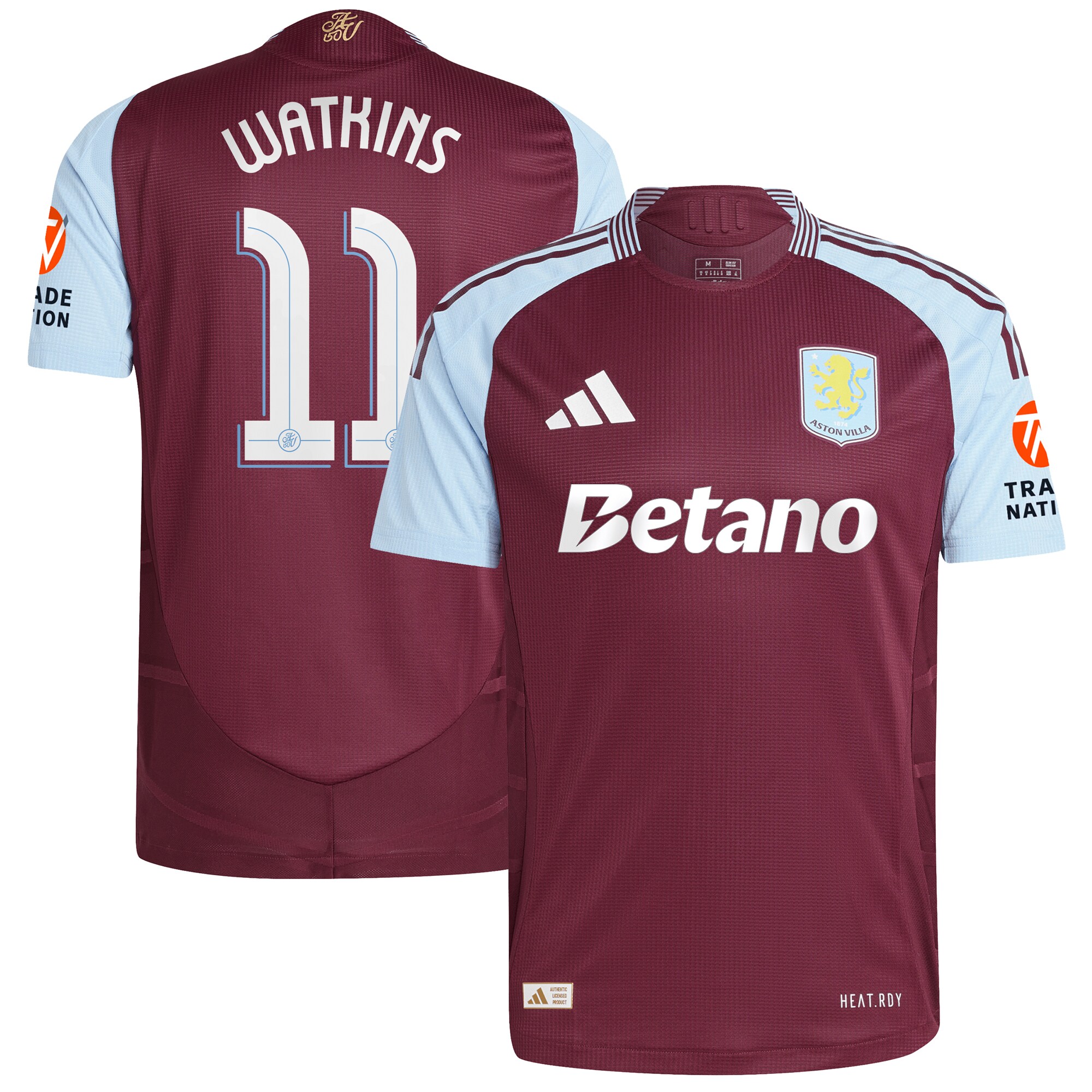 aston villa adidas home authentic shirt 2024-25 with watkins 11 cup printing Collection | AVFC Fan Shop Official Jerseys and Shirts