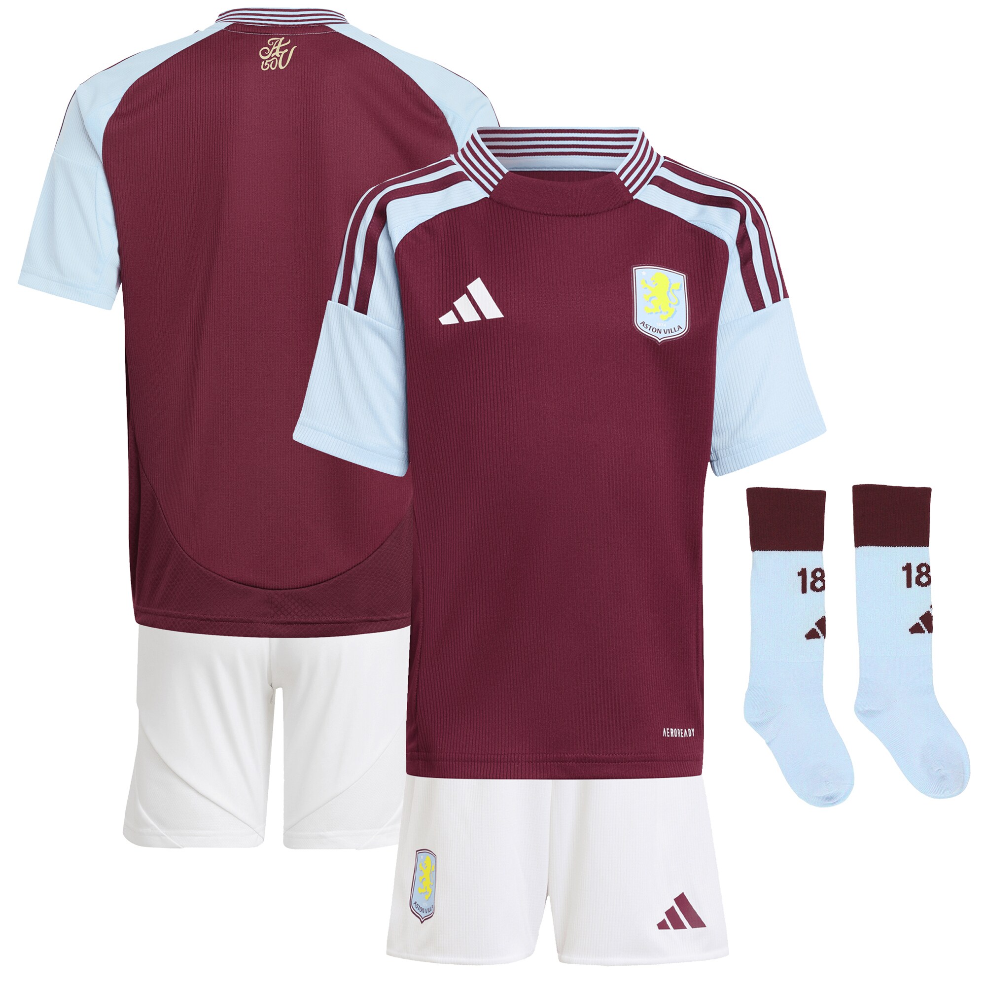 aston villa adidas home mini kit 2024-25 with custom printing Collection | AVFC Fan Shop Official Jerseys and Shirts