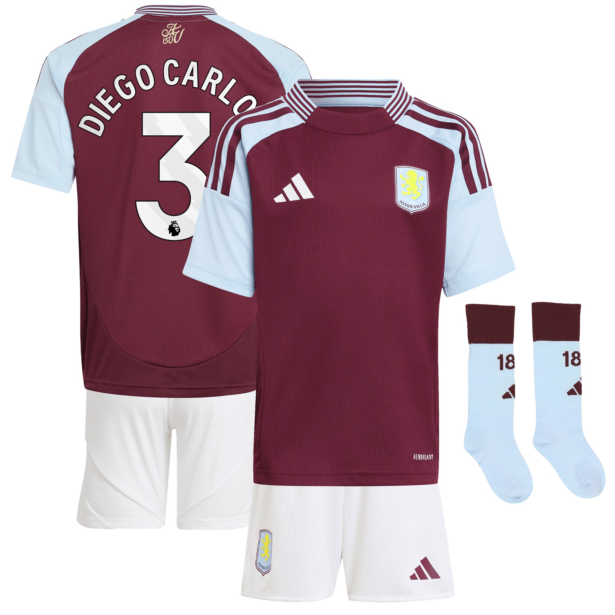 aston villa adidas home mini kit 2024-25 with diego carlos 3 printing Collection | AVFC Fan Shop Official Jerseys and Shirts