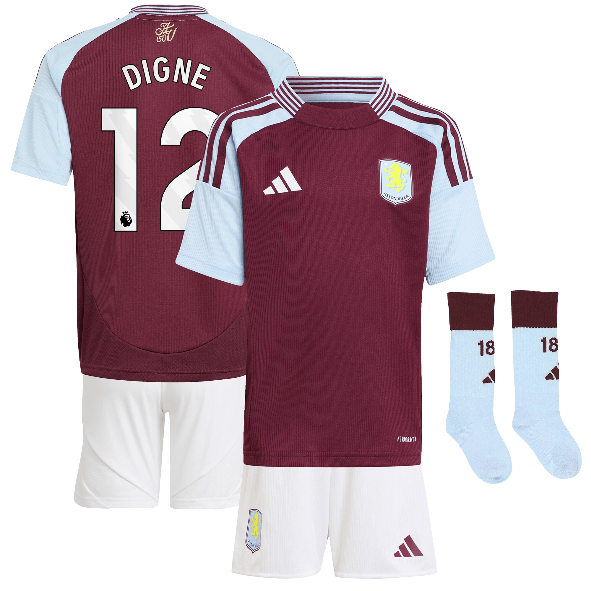 aston villa adidas home mini kit 2024-25 with digne 12 printing Collection | AVFC Fan Shop Official Jerseys and Shirts