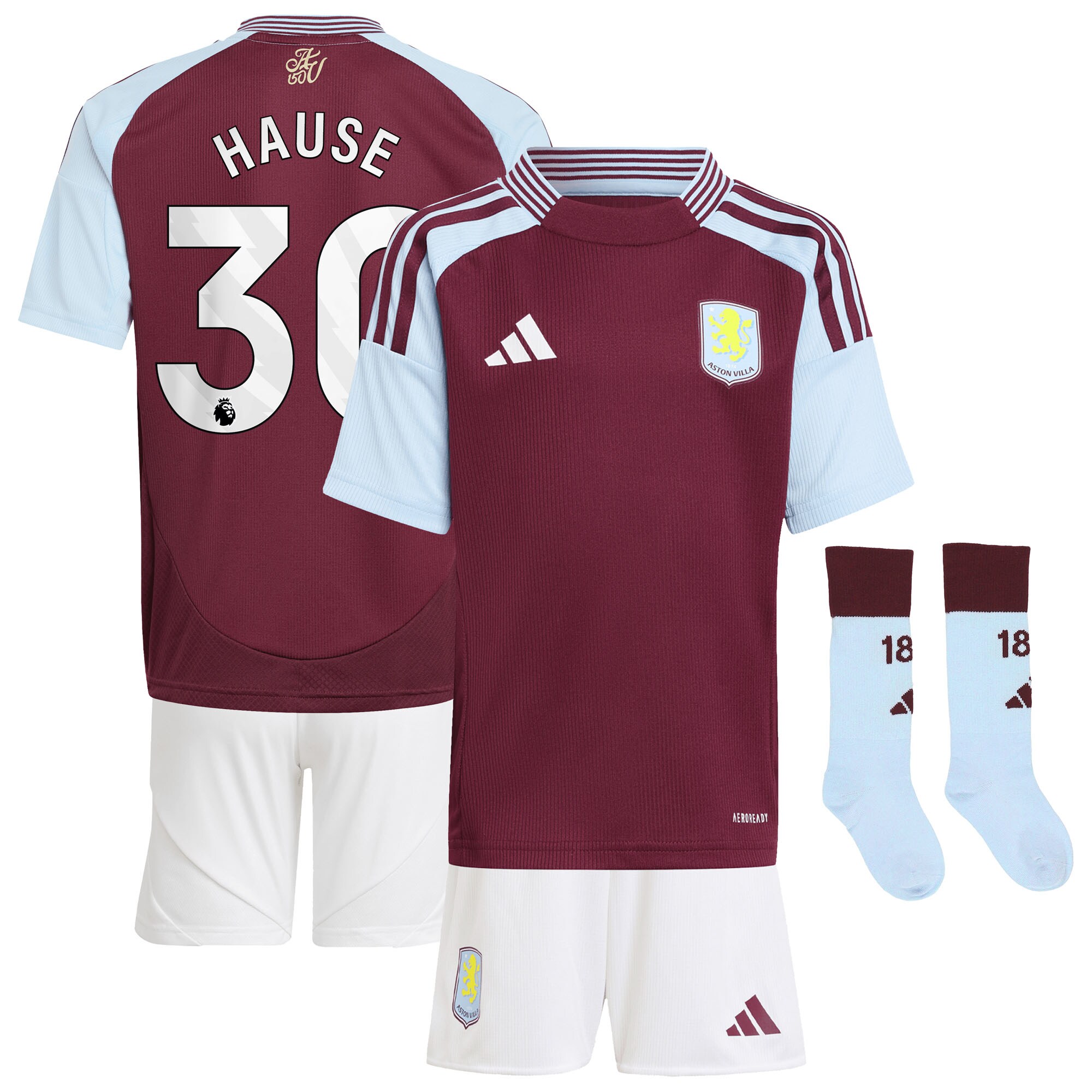 aston villa adidas home mini kit 2024-25 with hause 30 printing Collection | AVFC Fan Shop Official Jerseys and Shirts
