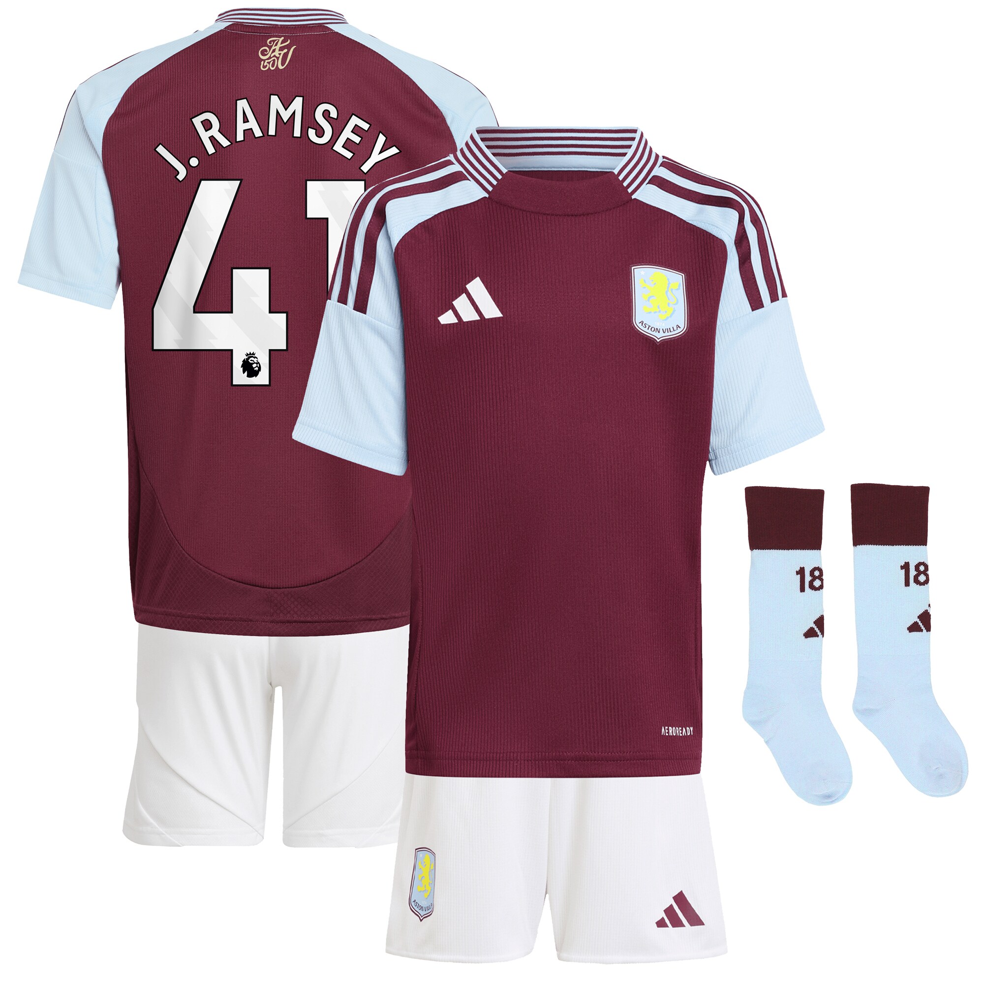 aston villa adidas home mini kit 2024-25 with j. ramsey 41 printing Collection | AVFC Fan Shop Official Jerseys and Shirts