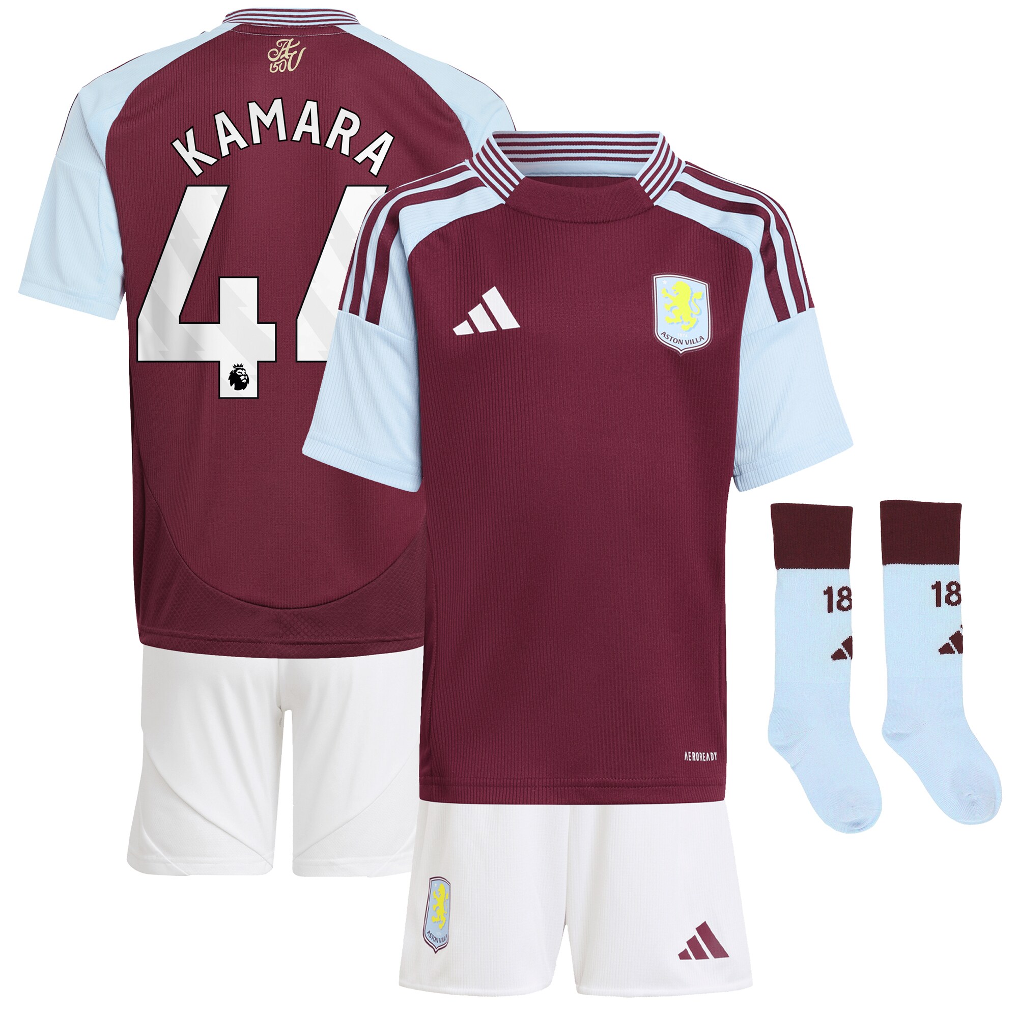aston villa adidas home mini kit 2024-25 with kamara 44 printing Collection | AVFC Fan Shop Official Jerseys and Shirts