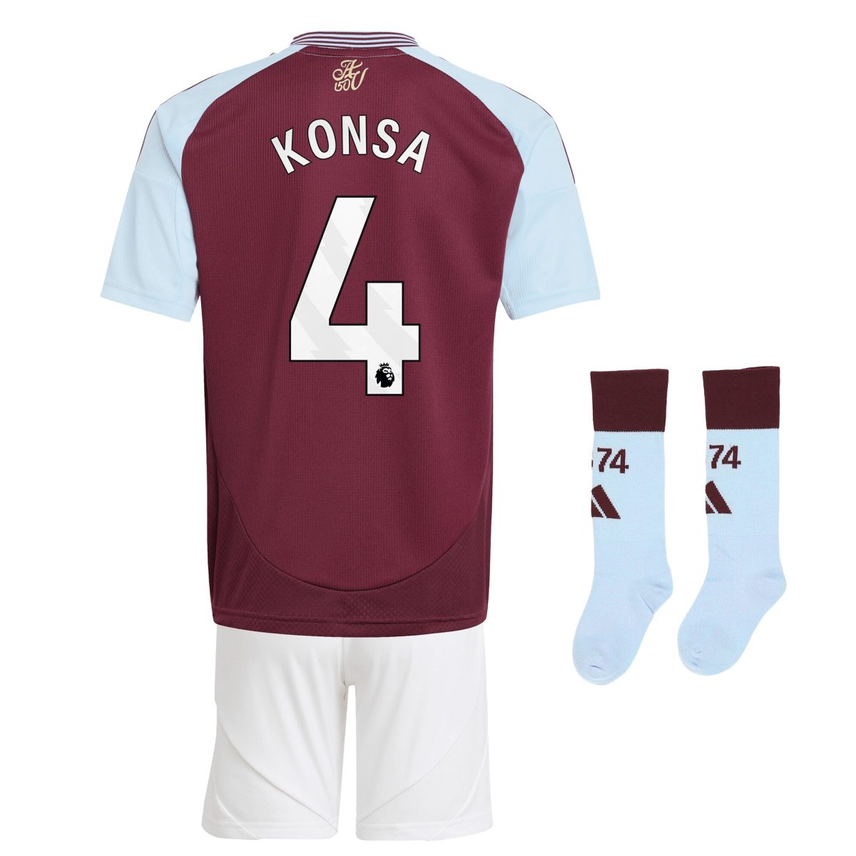 aston villa adidas home mini kit 2024-25 with konsa 4 printing Collection | AVFC Fan Shop Official Jerseys and Shirts