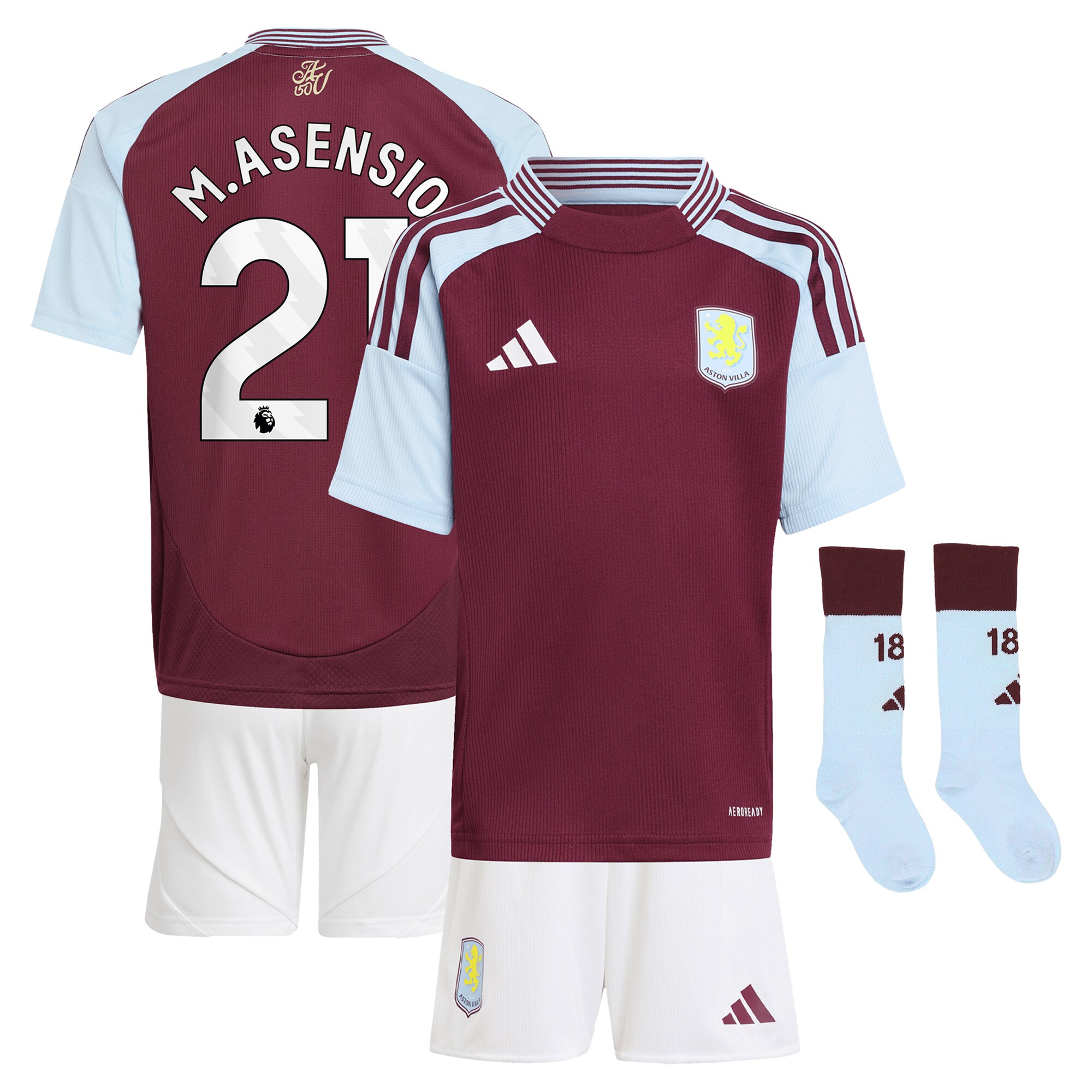 aston villa adidas home mini kit 2024-25 with m.asensio 21 printing Collection | AVFC Fan Shop Official Jerseys and Shirts