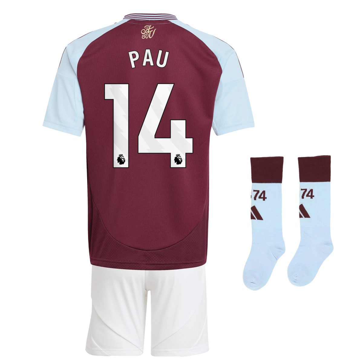 aston villa adidas home mini kit 2024-25 with pau 14 printing Collection | AVFC Fan Shop Official Jerseys and Shirts