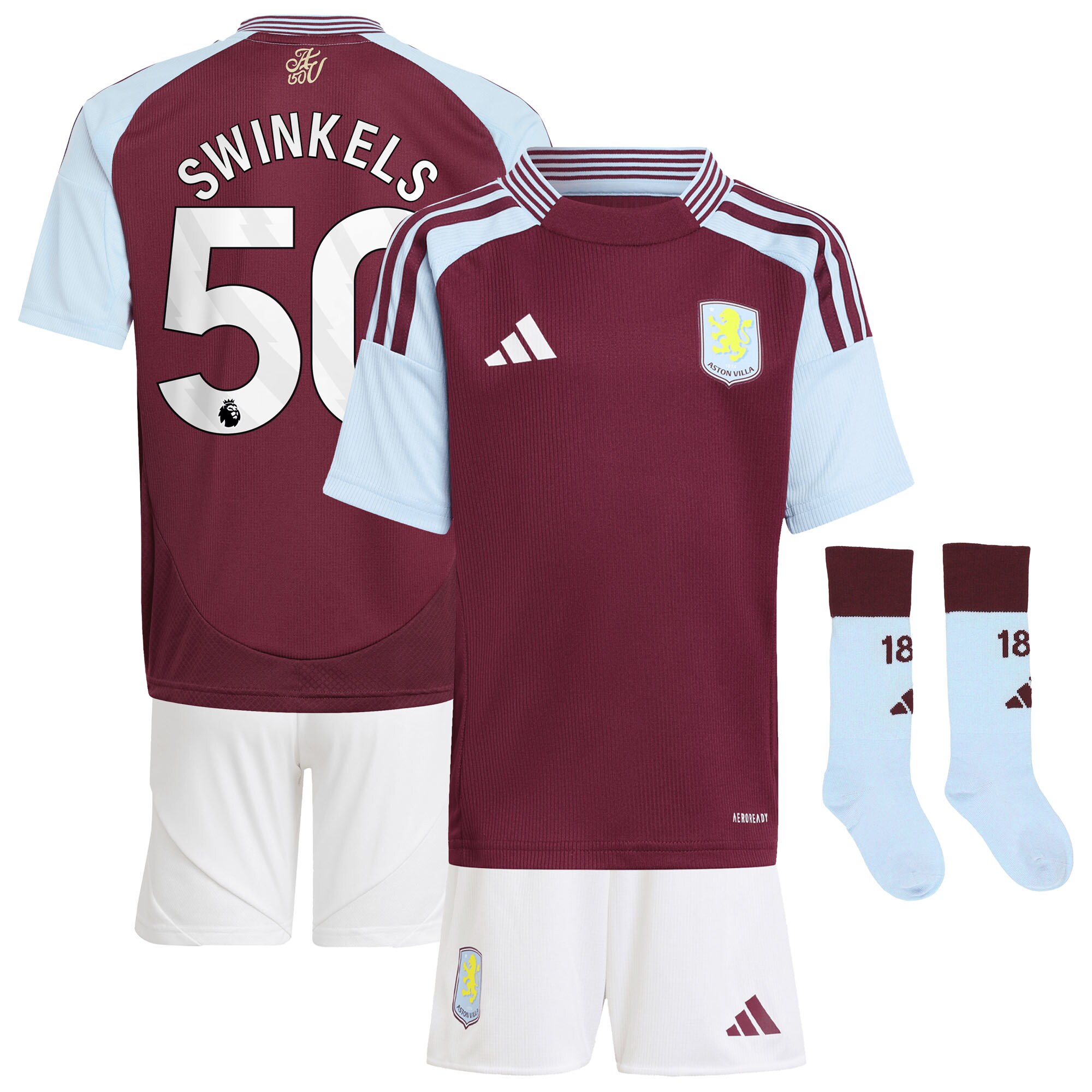 aston villa adidas home mini kit 2024-25 with swinkels 50 printing Collection | AVFC Fan Shop Official Jerseys and Shirts