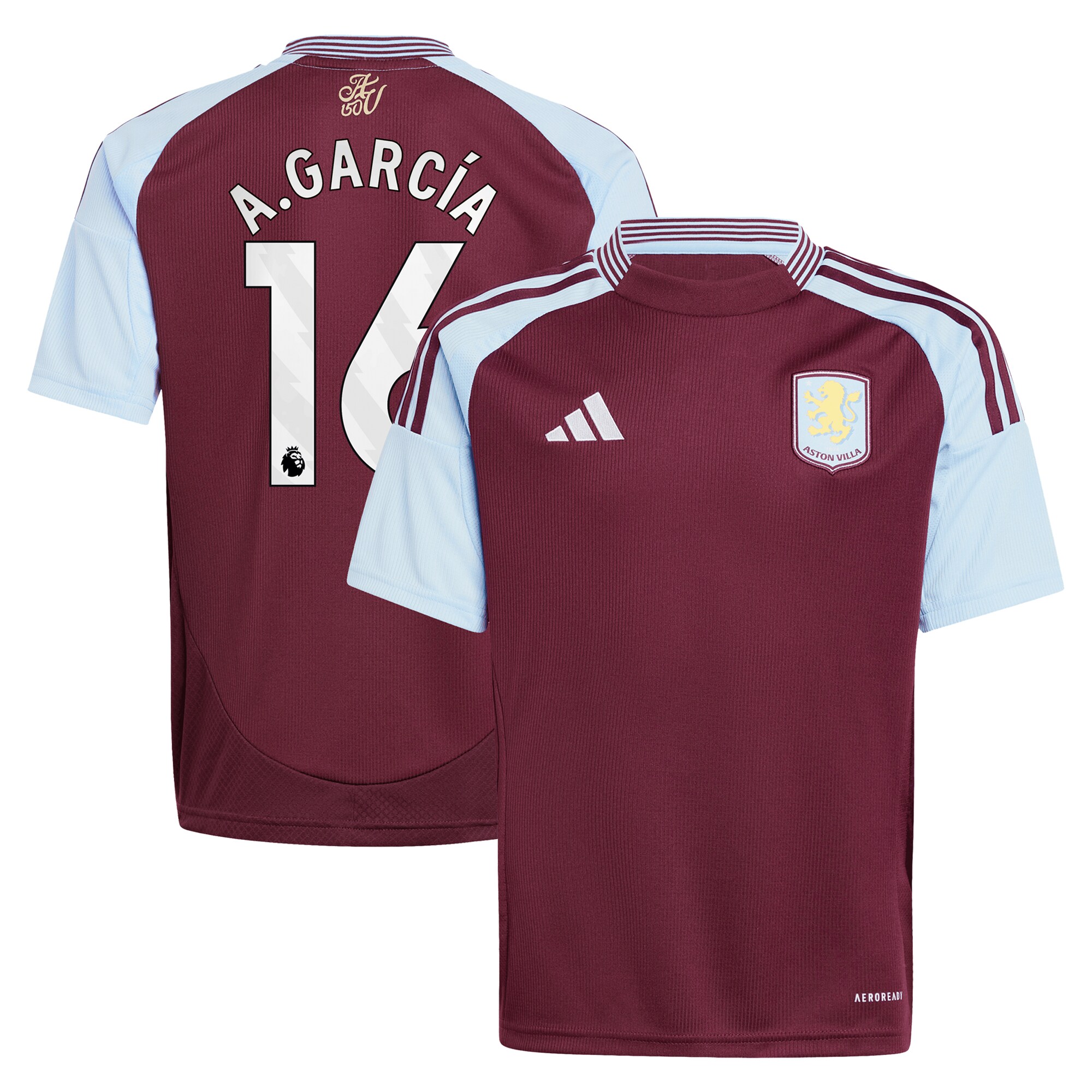 aston villa adidas home shirt 2024-25 – kids with a.garcía 16 printing Collection | AVFC Fan Shop Official Jerseys and Shirts