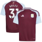 aston villa adidas home shirt 2024-25 – kids with bailey 31 printing Collection | AVFC Fan Shop Official Jerseys and Shirts