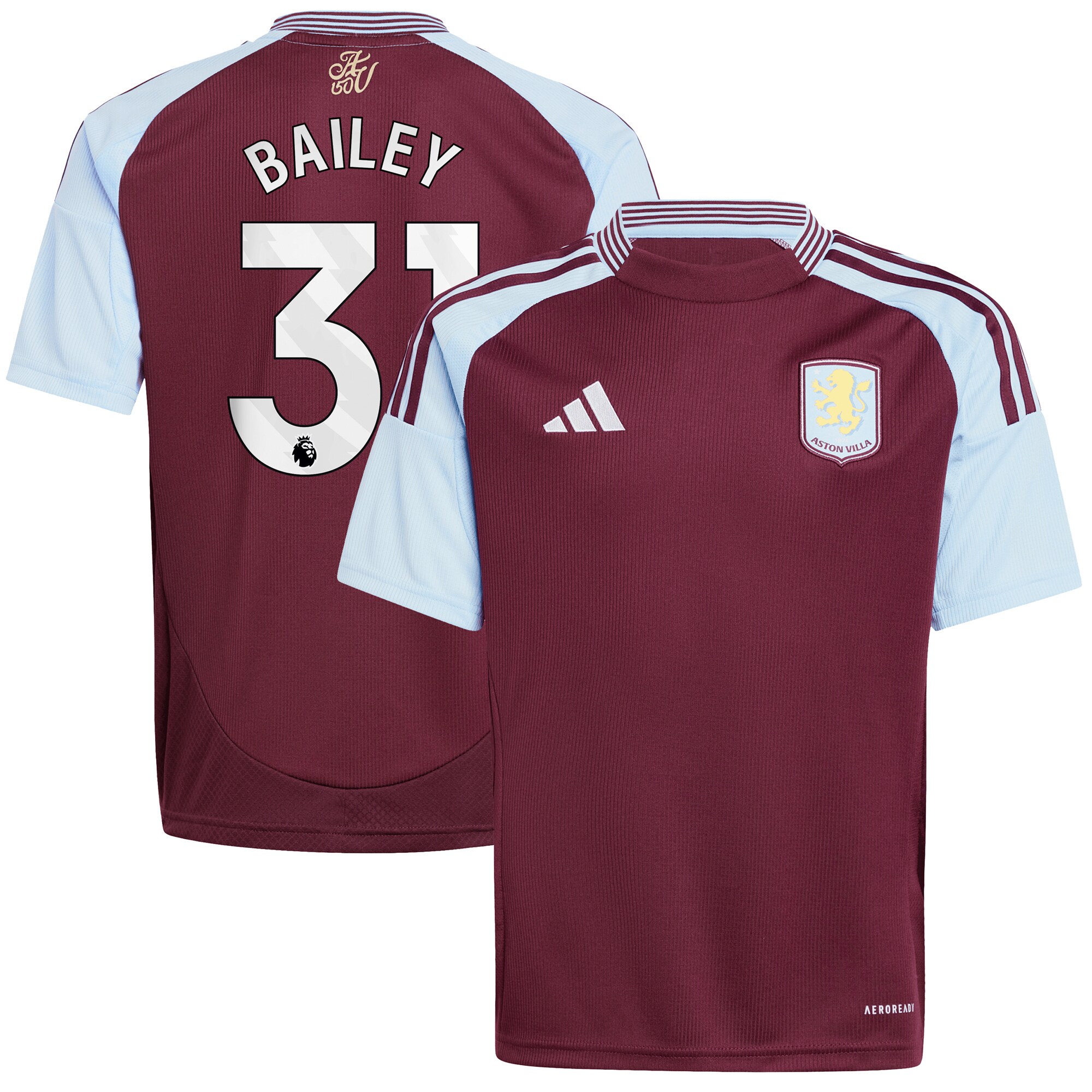 aston villa adidas home shirt 2024-25 – kids with bailey 31 printing Collection | AVFC Fan Shop Official Jerseys and Shirts
