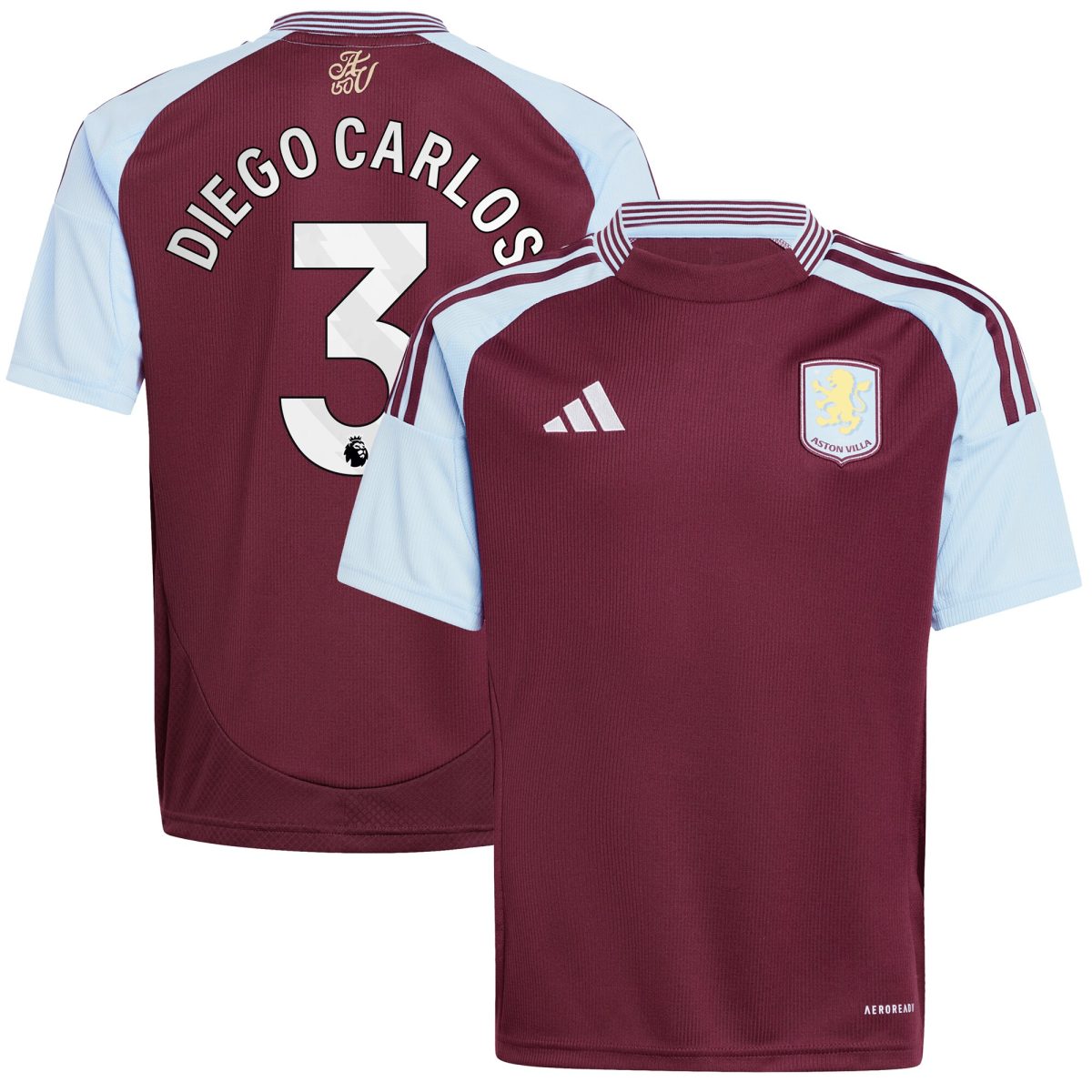 aston villa adidas home shirt 2024-25 – kids with diego carlos 3 printing Collection | AVFC Fan Shop Official Jerseys and Shirts