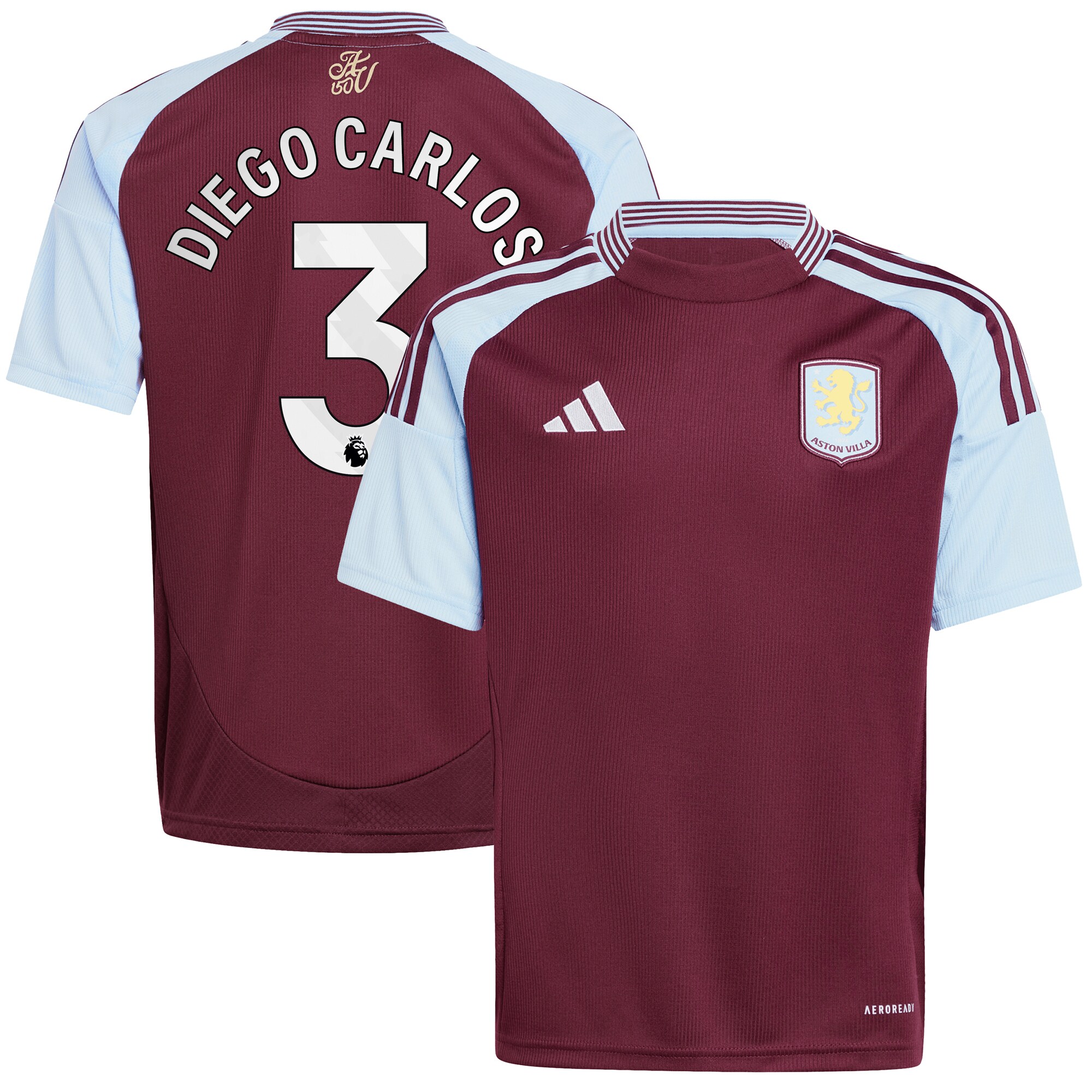 aston villa adidas home shirt 2024-25 – kids with diego carlos 3 printing Collection | AVFC Fan Shop Official Jerseys and Shirts