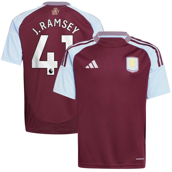 aston villa adidas home shirt 2024-25 – kids with j. ramsey 41 printing Collection | AVFC Fan Shop Official Jerseys and Shirts