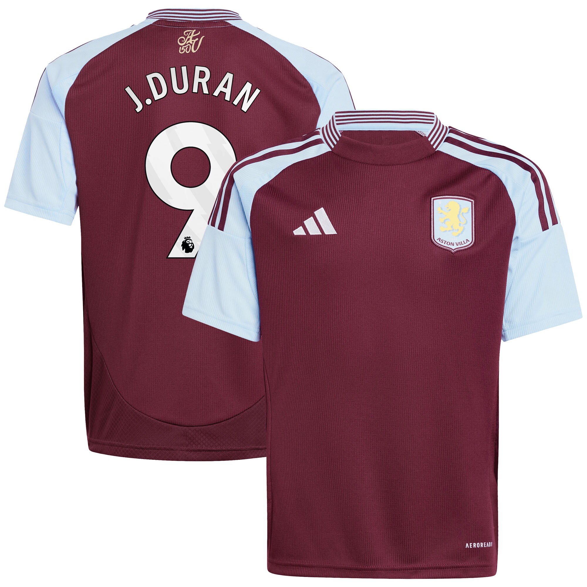 aston villa adidas home shirt 2024-25 – kids with j.duran 9 printing Collection | AVFC Fan Shop Official Jerseys and Shirts
