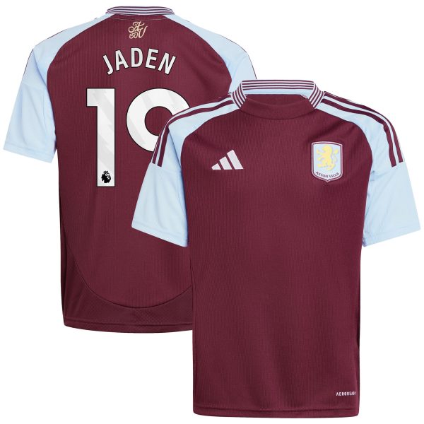 aston villa adidas home shirt 2024-25 – kids with jaden 19 printing Collection | AVFC Fan Shop Official Jerseys and Shirts