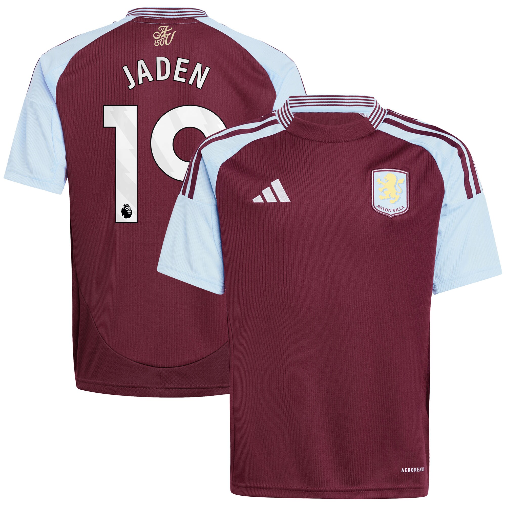 aston villa adidas home shirt 2024-25 – kids with jaden 19 printing Collection | AVFC Fan Shop Official Jerseys and Shirts