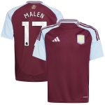 aston villa adidas home shirt 2024-25 – kids with malen 17 printing Collection | AVFC Fan Shop Official Jerseys and Shirts