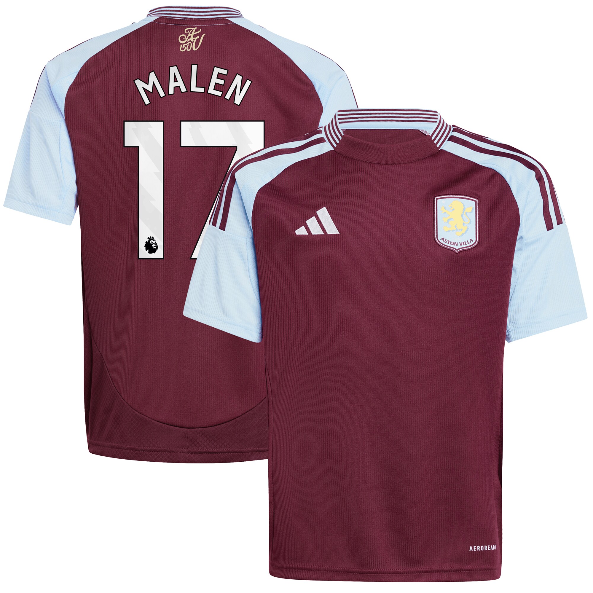 aston villa adidas home shirt 2024-25 – kids with malen 17 printing Collection | AVFC Fan Shop Official Jerseys and Shirts