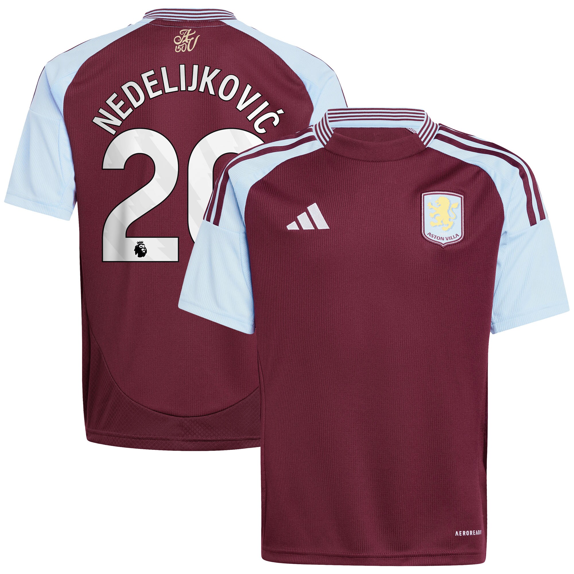 aston villa adidas home shirt 2024-25 – kids with nedeljković 20 printing Collection | AVFC Fan Shop Official Jerseys and Shirts