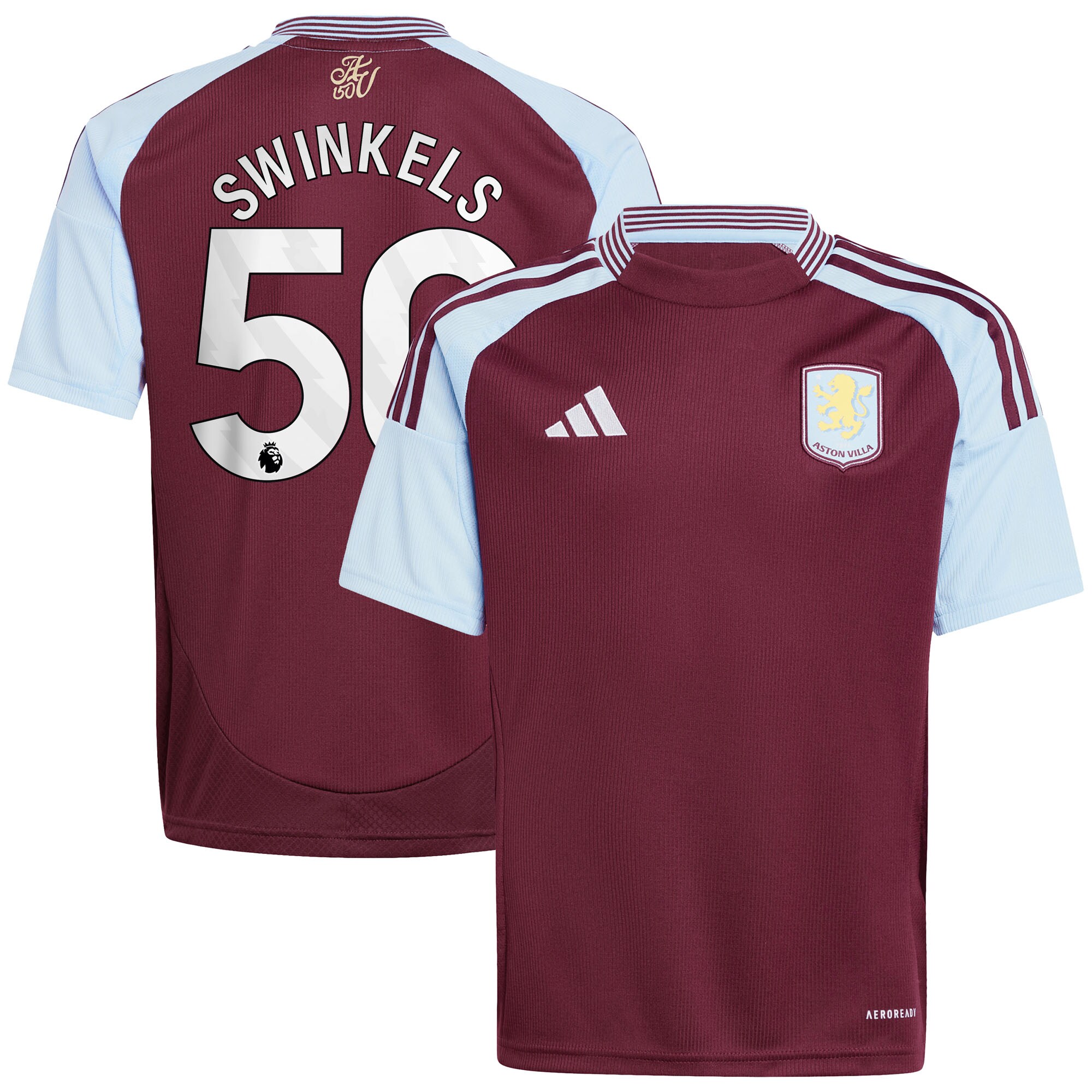 aston villa adidas home shirt 2024-25 – kids with swinkels 50 printing Collection | AVFC Fan Shop Official Jerseys and Shirts